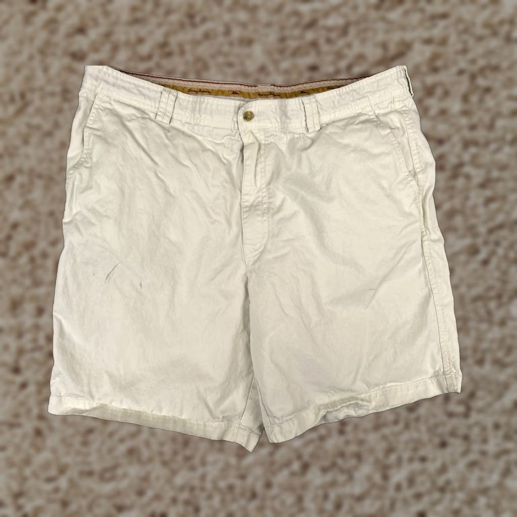 Tommy Bahama Tommy Bahama Shorts Men 38 White Chino Cotton Tencel Blend Flat Front 38x9 Size US 38 / EU 54 - 1 Thumbnail