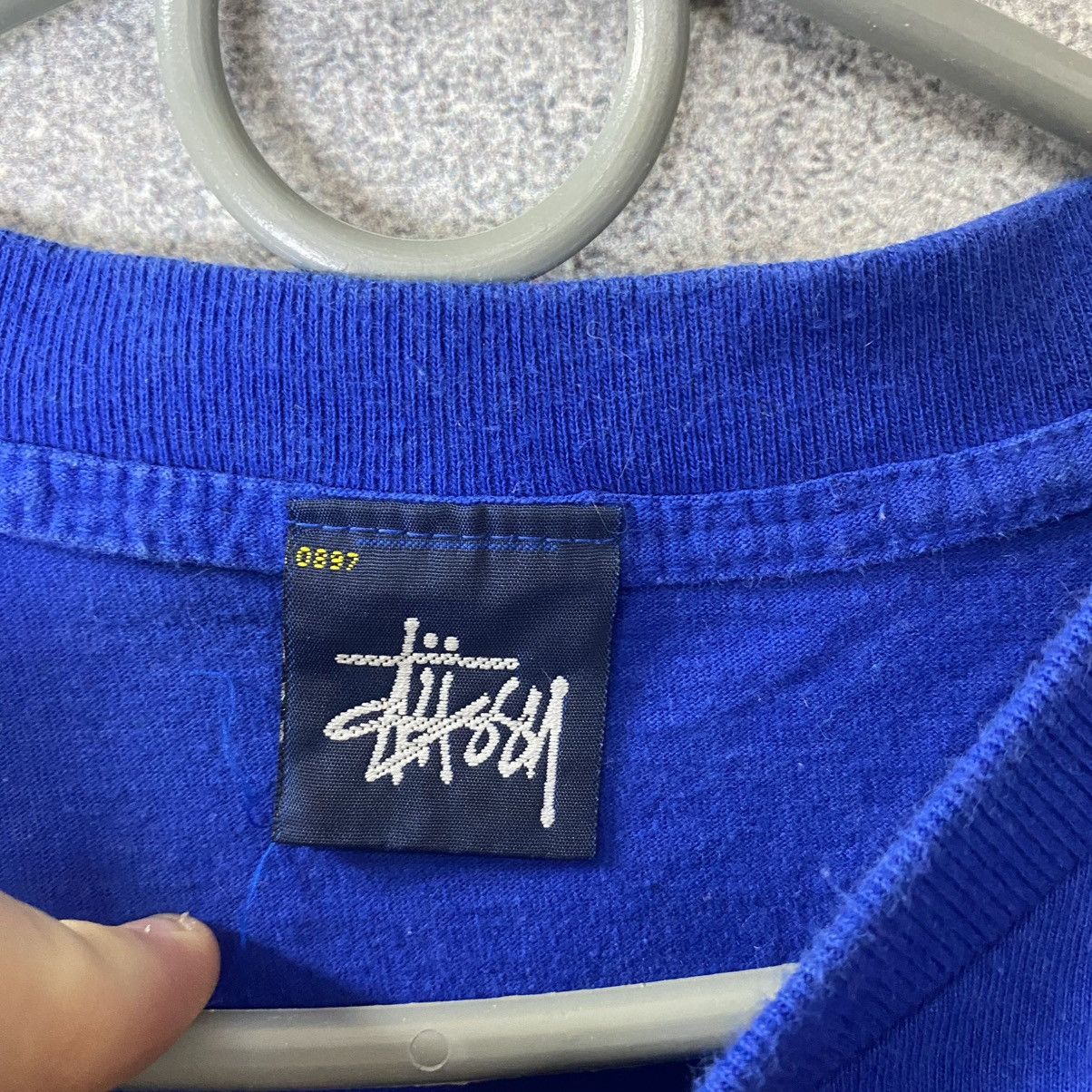 Stussy Stussy t-shirt big logo blue vintage Size US L / EU 52-54 / 3 - 13 Thumbnail