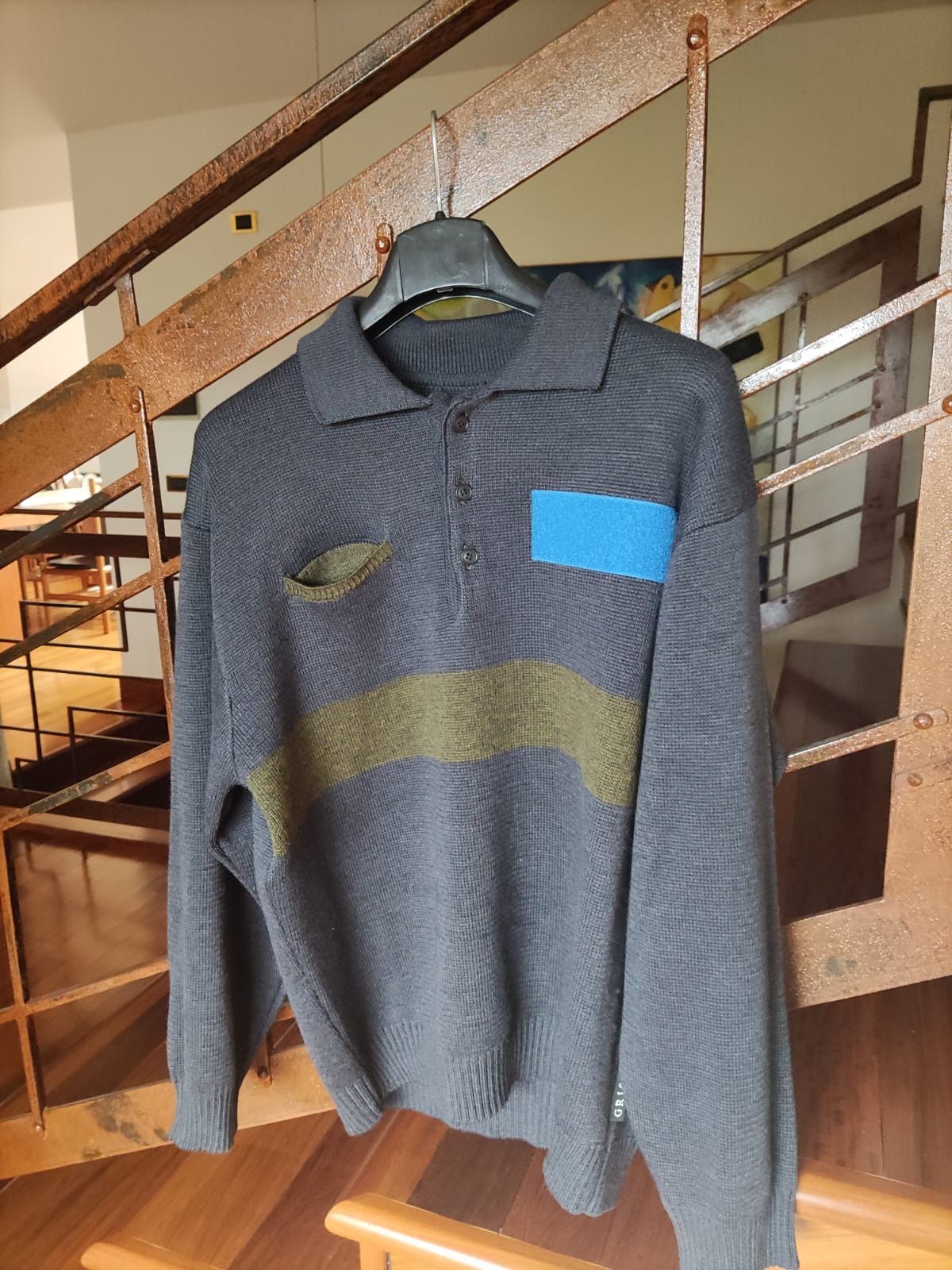 GR10K - Polo Sweater - Dark Grey