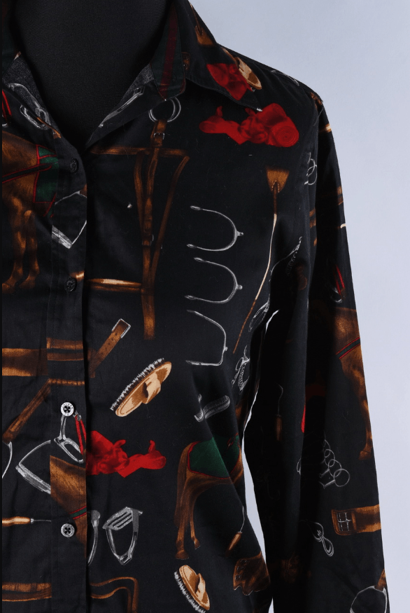 Lauren Ralph Lauren Women's Lauren Ralph Lauren Equestrian Print Shirt Size S Size S / US 4 / IT 40 - 2 Thumbnail