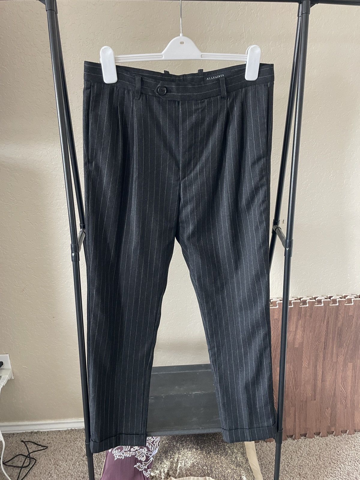 Allsaints Dabin Trouser Tapered Cropped Fit w/ Cuffs Size US 34 / EU 50 - 1 Thumbnail