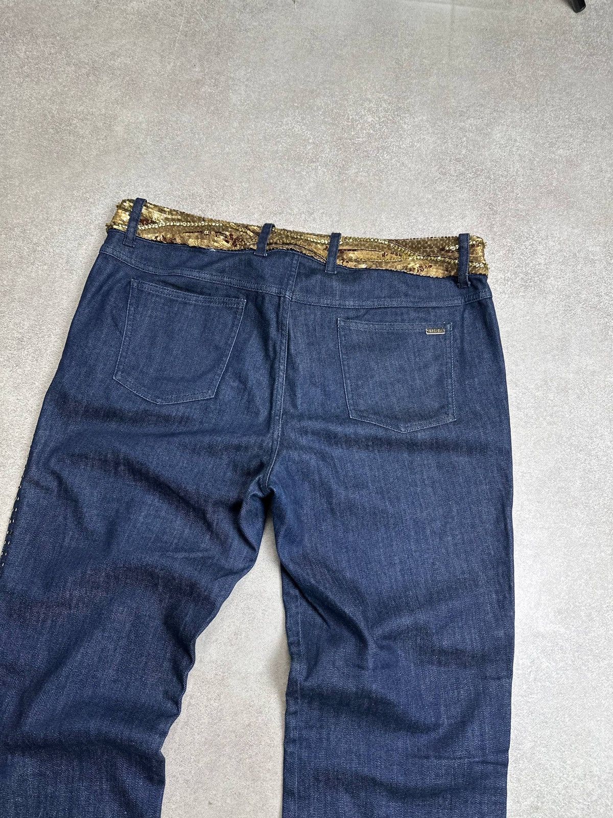 Escada Vintage Escada Golden Belt Grunge Avantgarde Pants Denim Size US 32 / EU 48 - 4 Thumbnail