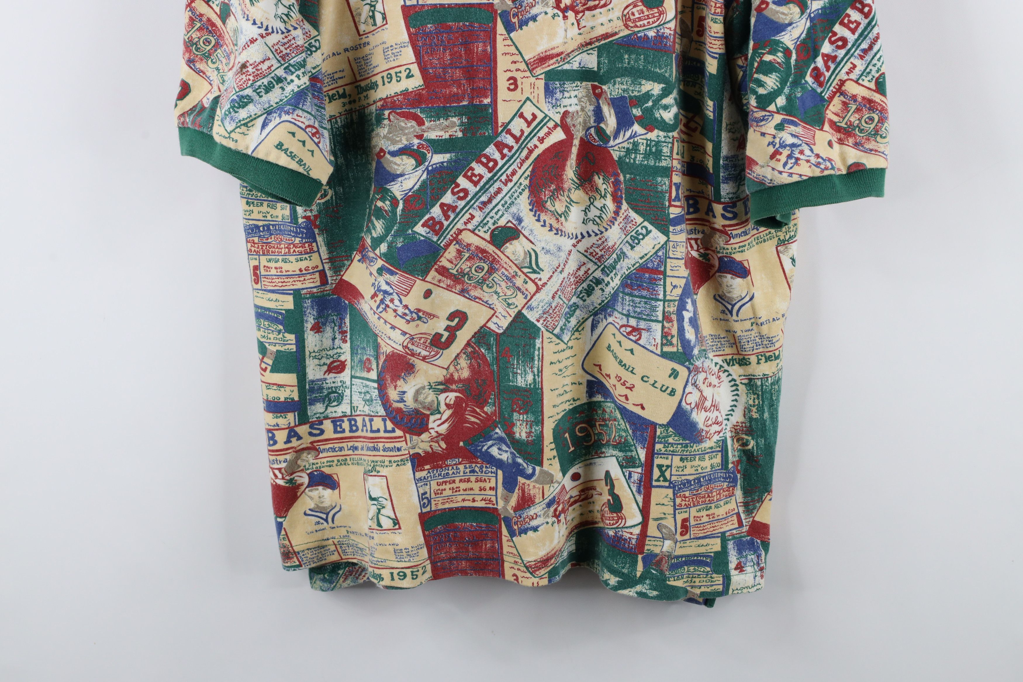 Vintage Vintage 90s Streetwear Baseball All Over Print Polo Shirt Size US L / EU 52-54 / 3 - 3 Thumbnail