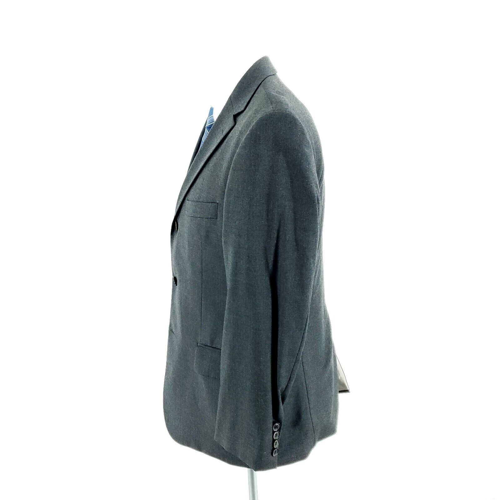 Hugo Boss Hugo Boss Guabello Super 130s Wool 3 Button Blazer 38S Gray Size 38S - 4 Thumbnail