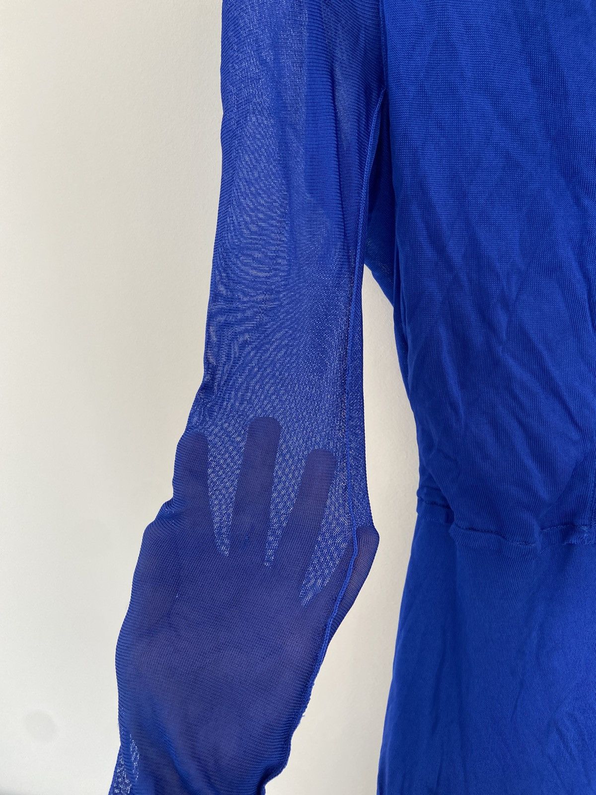 Tom Ford Tom Ford Blue Viscose Zip Hooded Dress Size S / US 4 / IT 40 - 3 Thumbnail