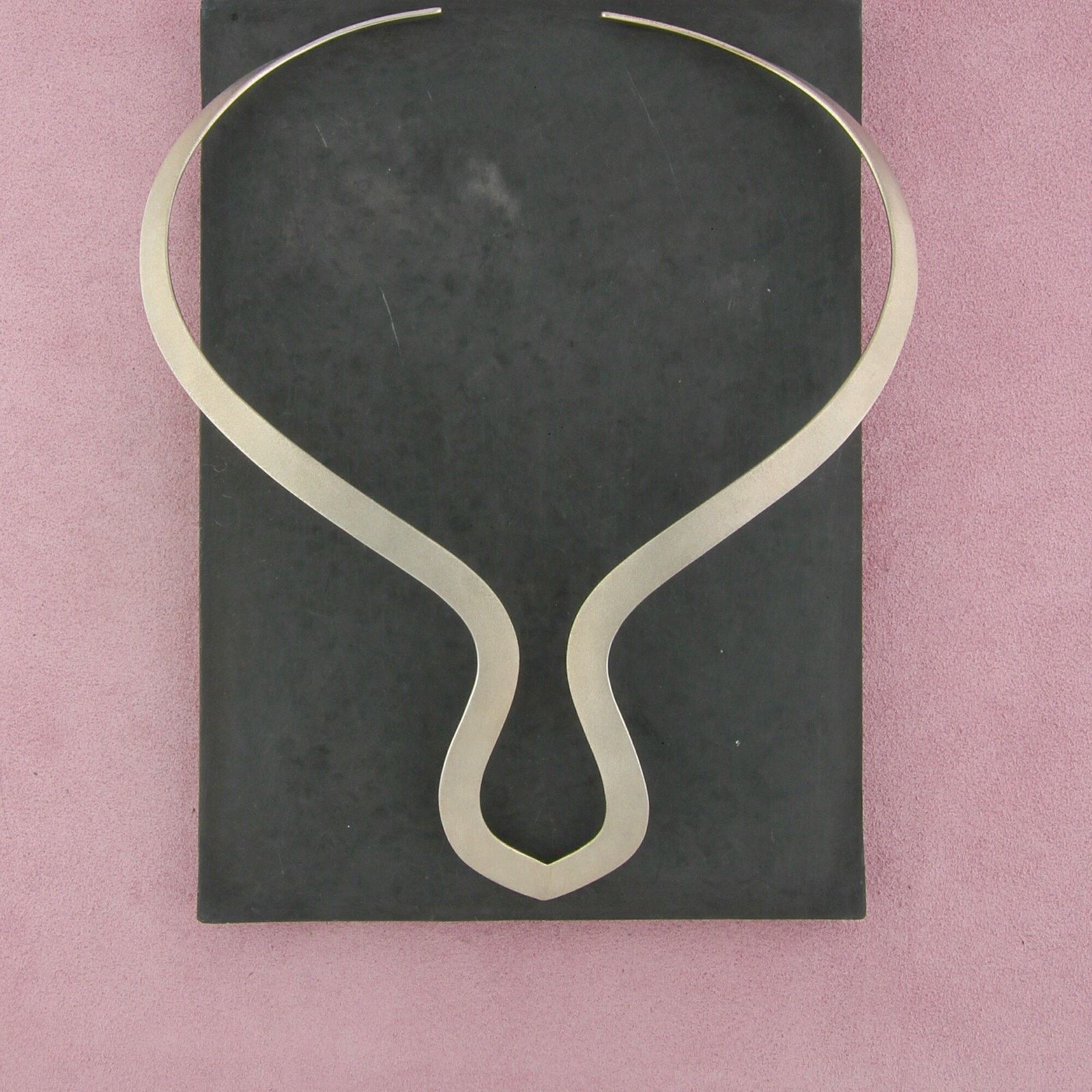 Sterling Silver sterling silver brushed torc collar necklace size 16.75in Size ONE SIZE - 1 Thumbnail