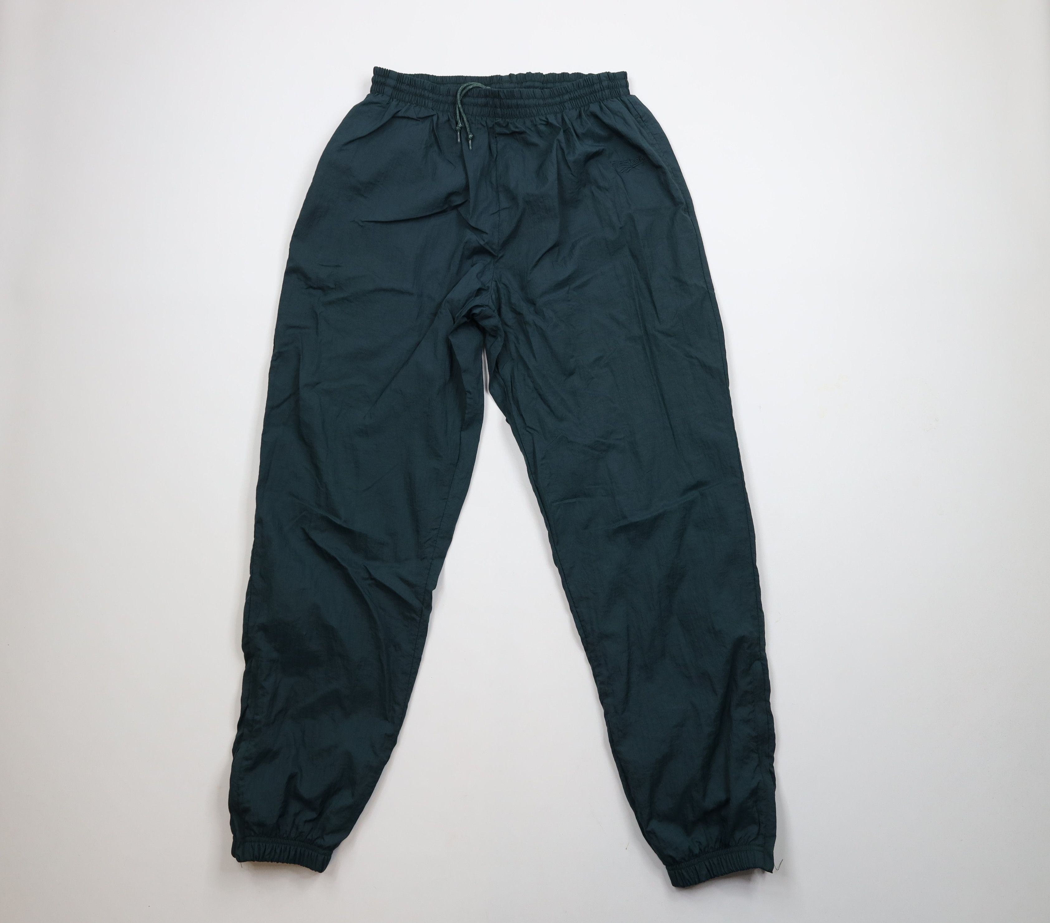 Reebok × Vintage Vintage 90s Reebok Lined Windbreaker Joggers Pants Green Size US 36 / EU 52 - 1 Thumbnail