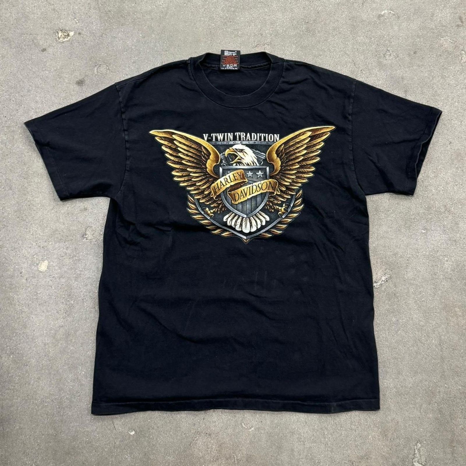 Harley Davidson Vintage 1995 Harley Davidson Eagle Tee Size US L / EU 52-54 / 3 - 1 Thumbnail