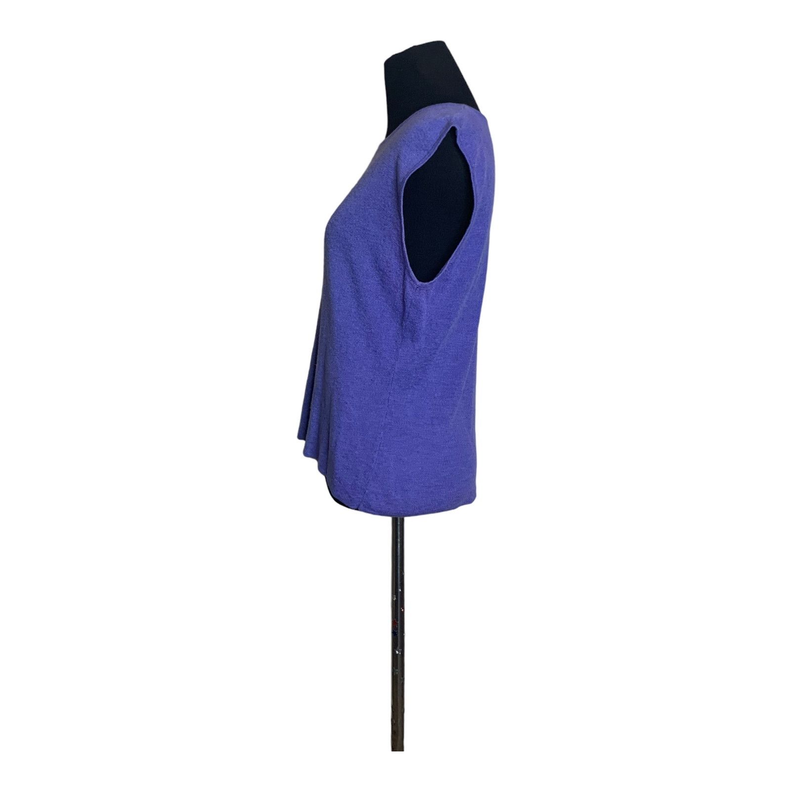Chicos Chico's Design Purple Linen Cap Sleeves Knit Top Size 2 -12 Size XL / US 12-14 / IT 48-50 - 5 Thumbnail