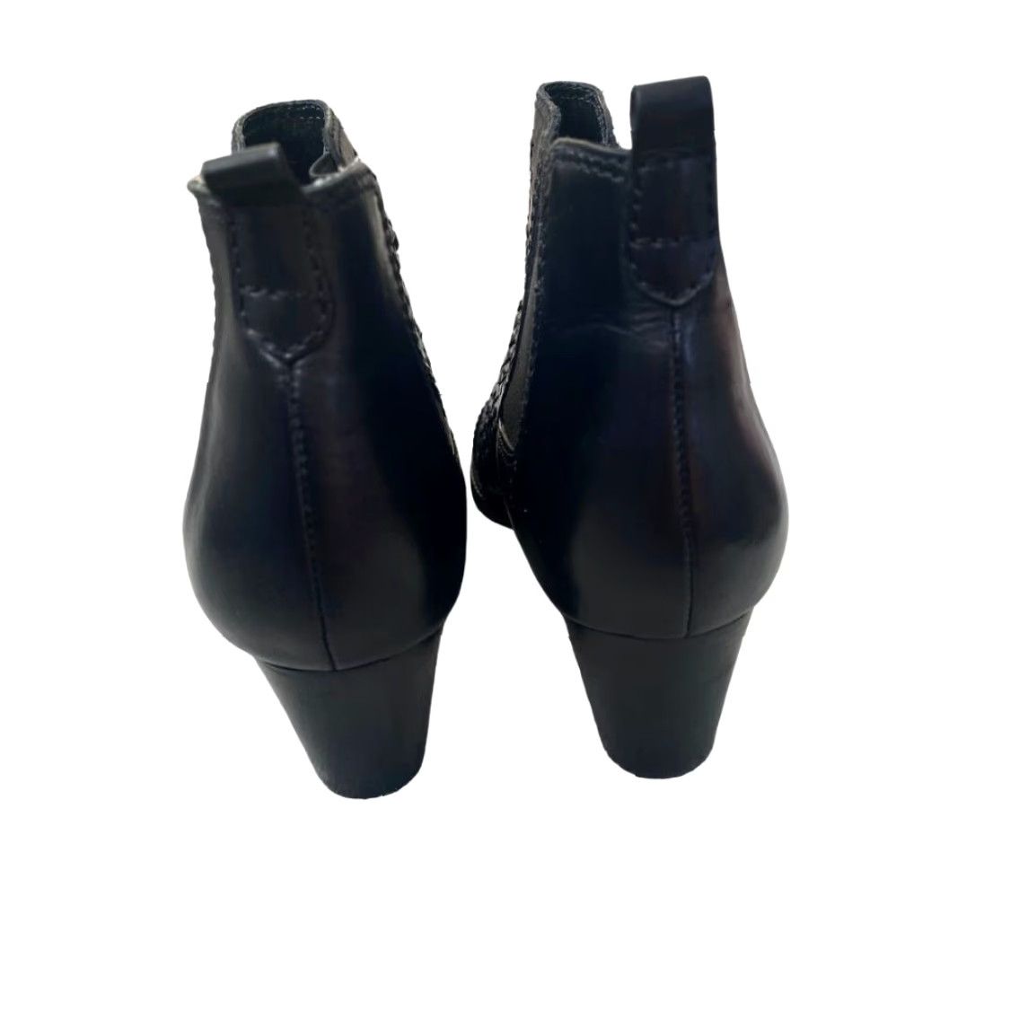 Brighton Brighton Galore Boots Women Bootie Black Woven Leather Button Breathable Block Heel 7.5 Vintage No Size US 8 / IT 38 - 5 Thumbnail