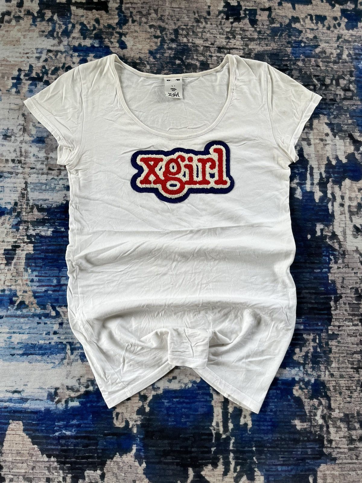 Hysteric Glamour × Japanese Brand × X-Girl 🔥X-Girl Velvet Logo Spell Out Slim Tees Size S / US 4 / IT 40 - 1 Thumbnail