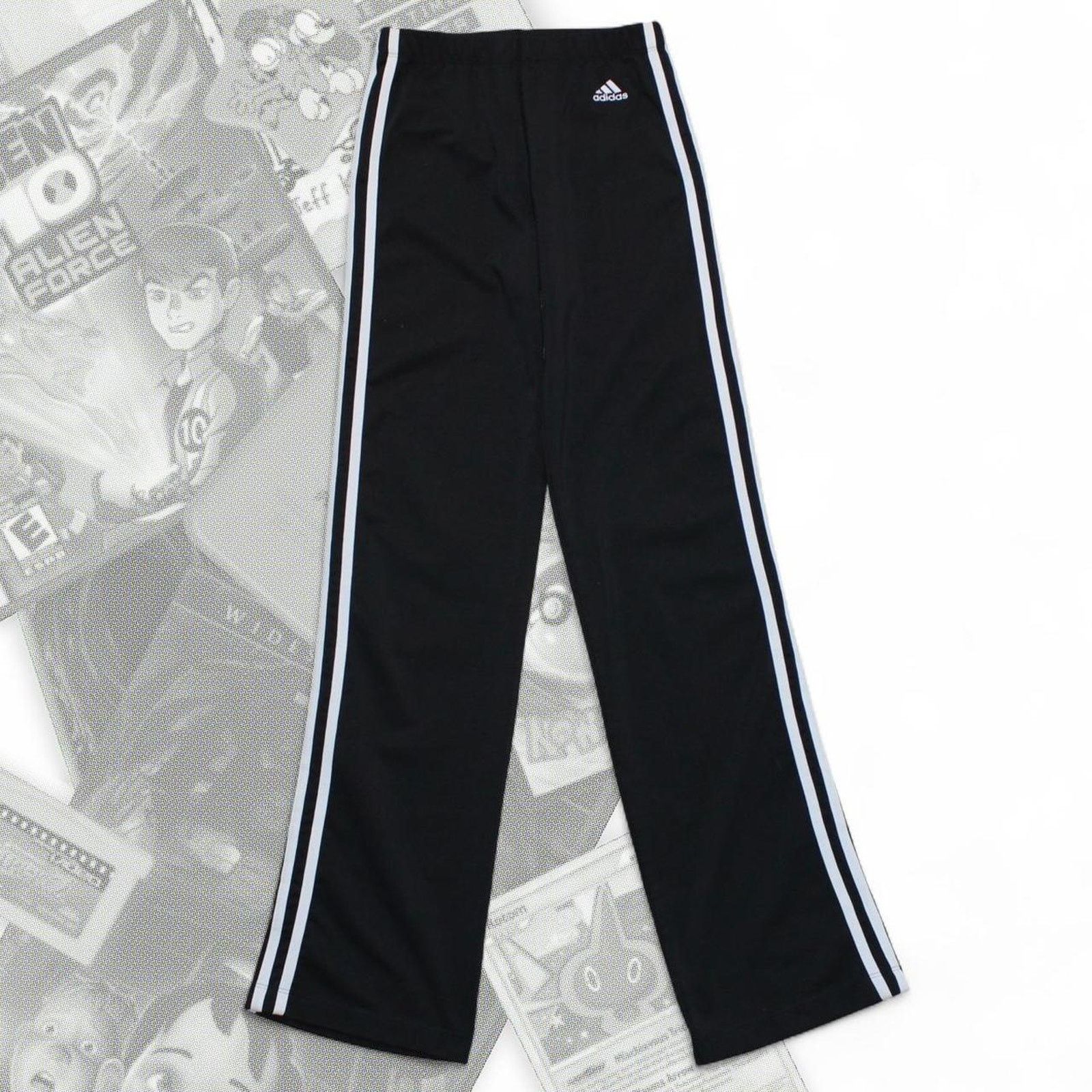 Adidas Y2K Black/White Adidas Climacool Striped Athletic Yoga Pants Size 30" / US 8 / IT 44 - 1 Thumbnail