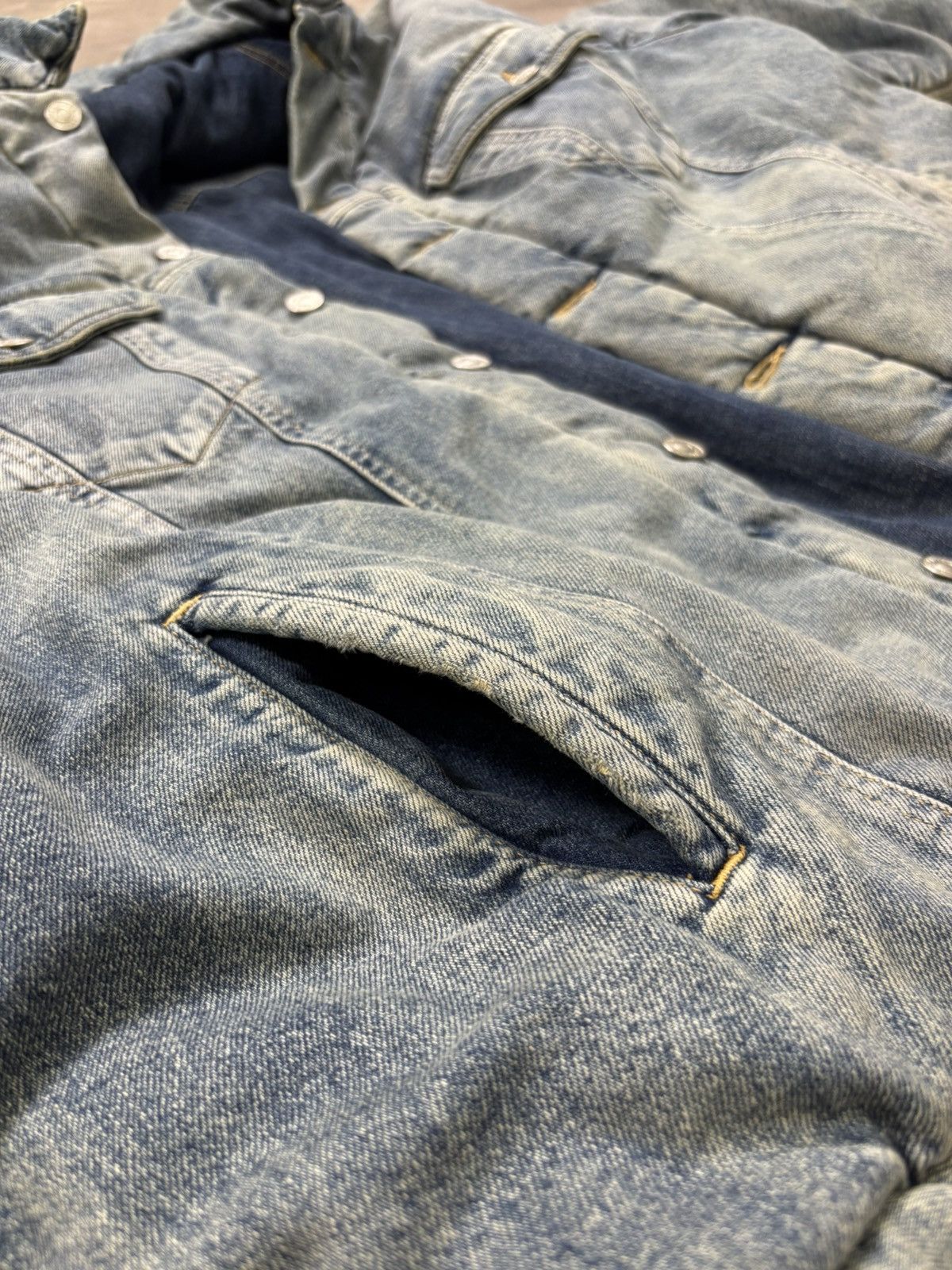 Balenciaga KANYE WEST Balenciaga Padded Denim Jacket Size US M / EU 48-50 / 2 - 7 Thumbnail