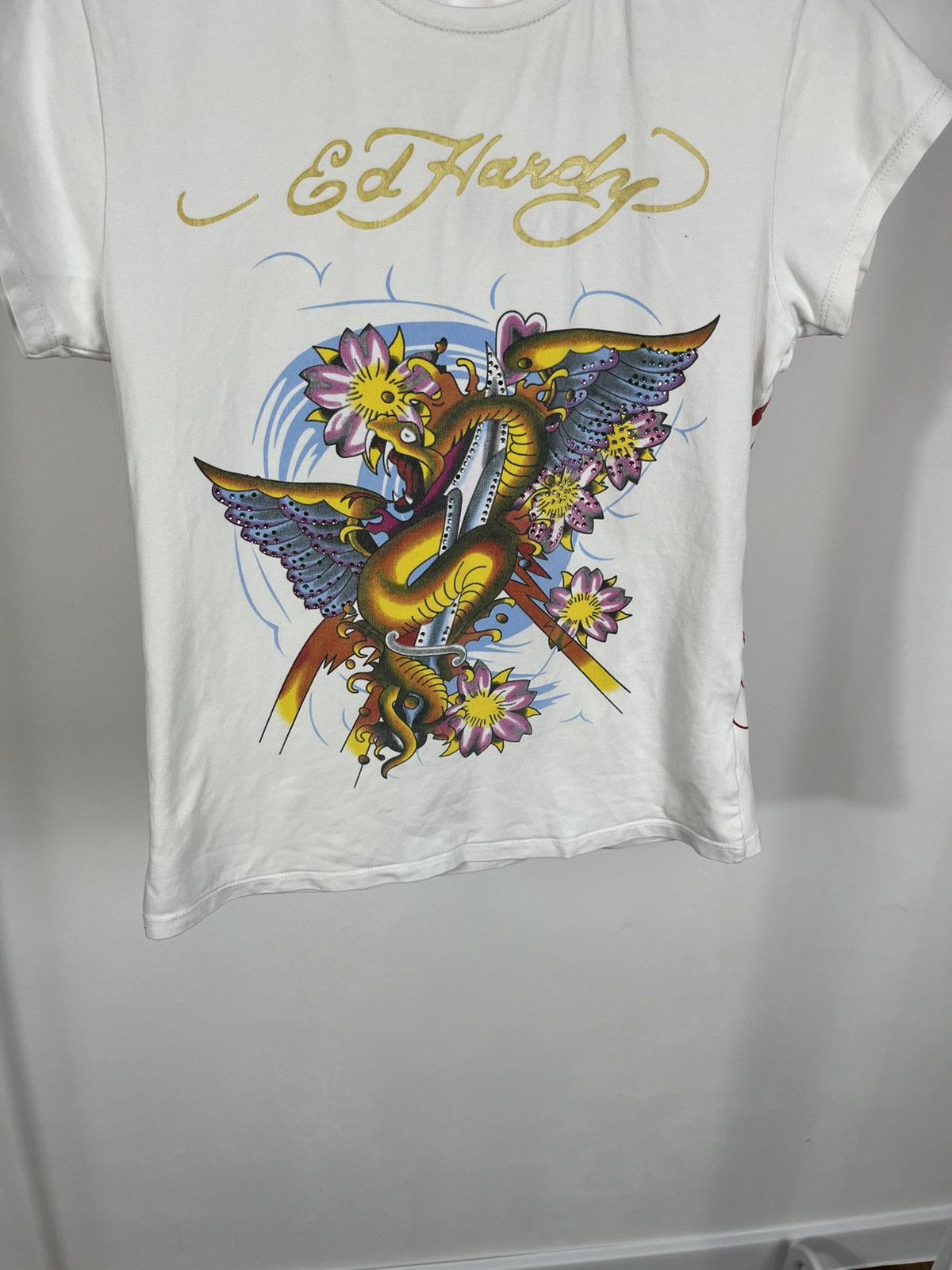 Ed Hardy Ed Hardy Women’s XS Dragon Tattoo Graphic Tee Y2K Style Size XS / US 0-2 / IT 36-38 - 3 Thumbnail