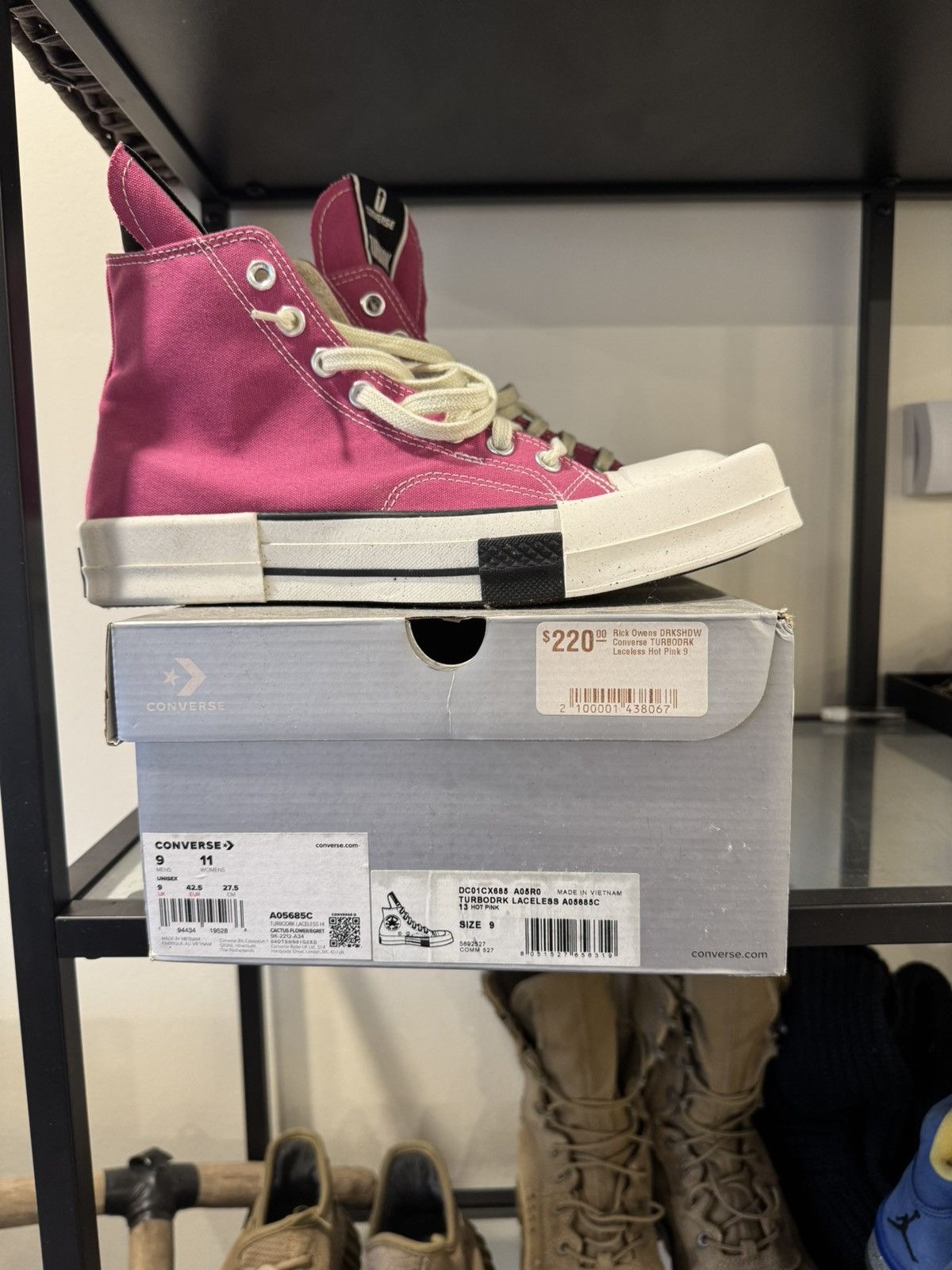 Converse × Rick Owens Drkshdw Rick Owens Drkshdw Converse Hot Pink Square Toe Size US 9 / EU 42 - 7 Thumbnail