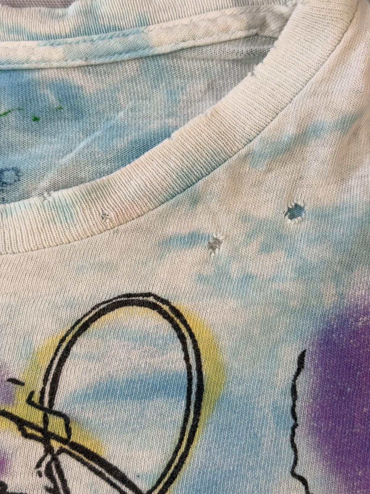 Liquid Blue Faded Alice in Wonderland T-shirt Smoking Hookah Tie Dye M Size US M / EU 48-50 / 2 - 4 Thumbnail