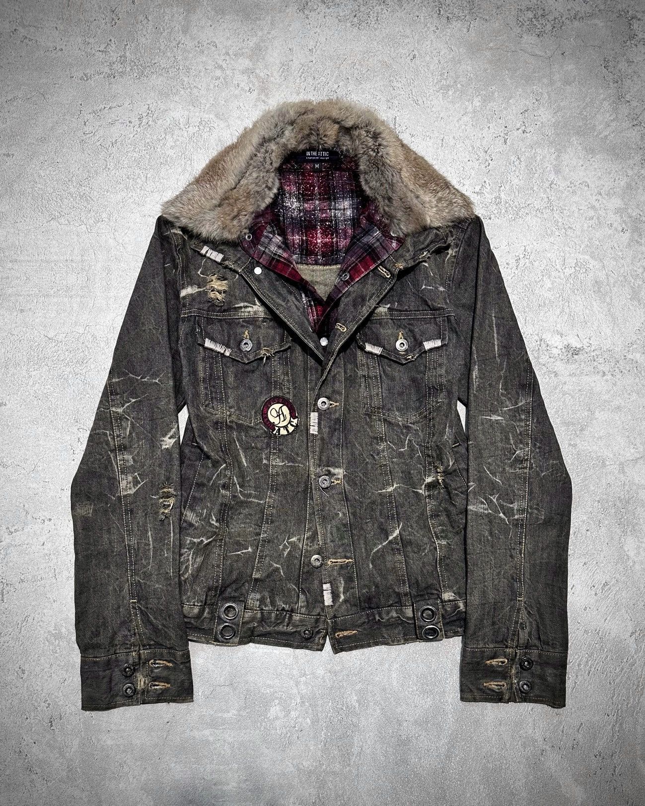 14th Addiction × GOSTAR DE FUGA Fuga Waxed Double Zip Faux Fur