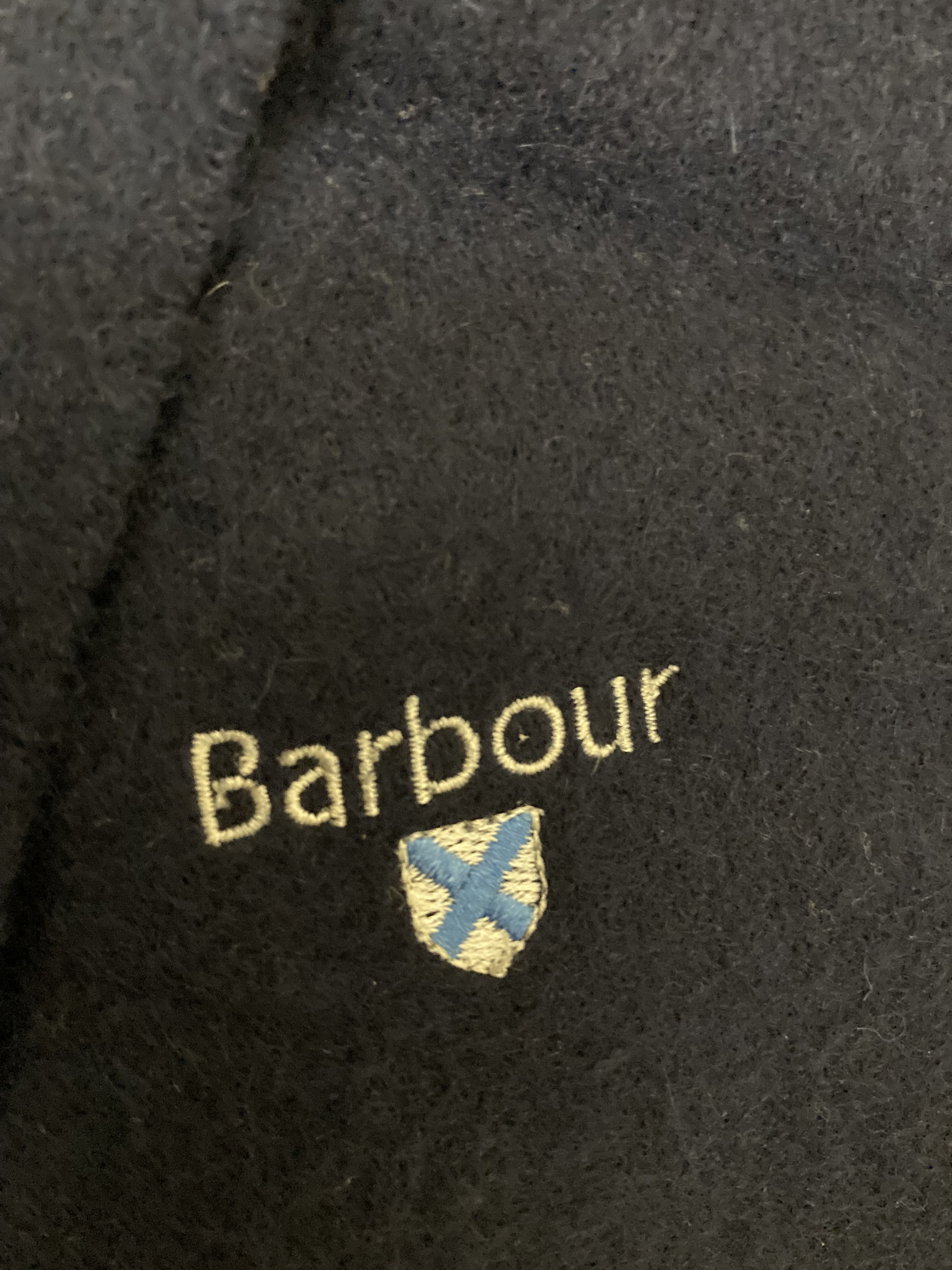 Barbour Barbour Classic Scarf Navy Blue 100% Wool Fringe Size ONE SIZE - 7 Thumbnail
