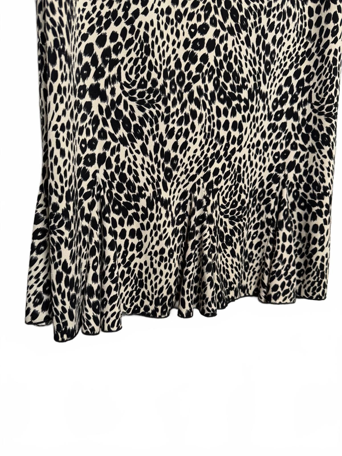 Other Black and White Animal Print Middi Skirt Size 36" / US 14 / IT 50 - 2 Thumbnail