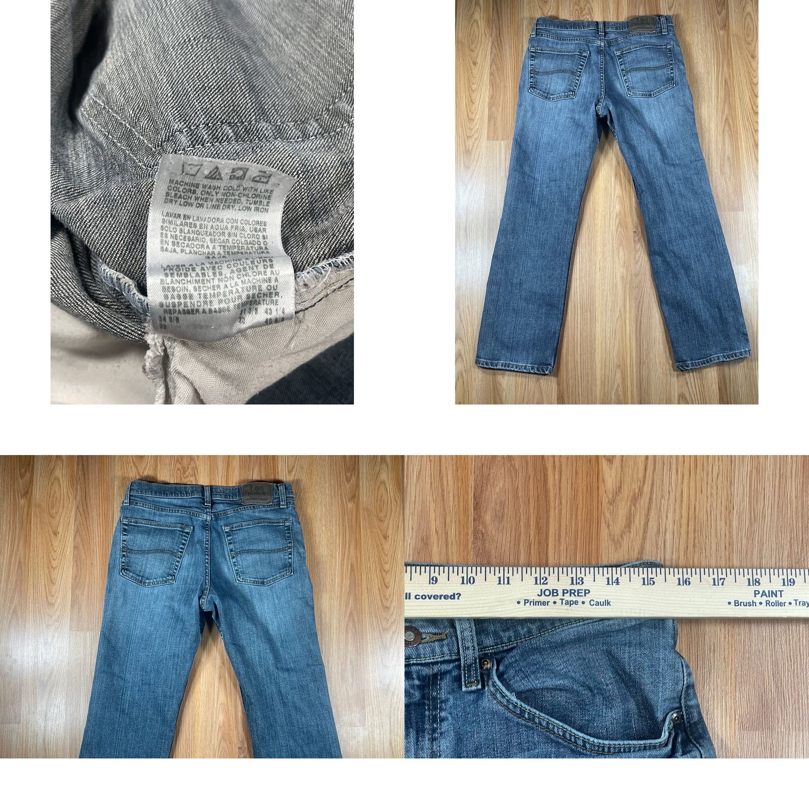 Lee Lee Premium Classic Fit Long Blue Denim Jeans Flat Front Men’s 32Wx30L Cotton Blend Regular Boot Cut 5-Pocket USA Western Mens Jeans Size US 32 / EU 48 - 8 Thumbnail