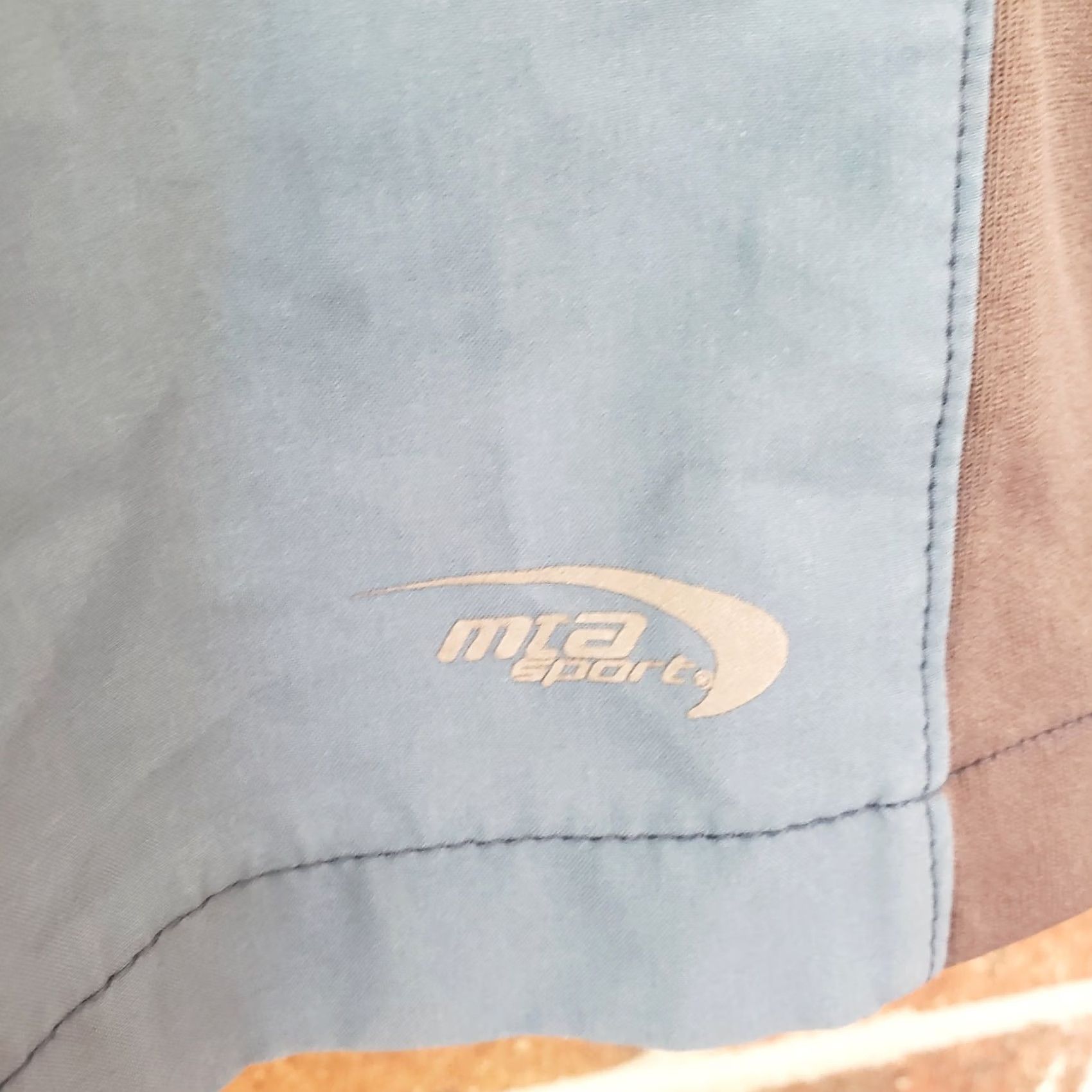 Vintage MTA Sport Shorts Mens XL Blue Athletic Gray Pockets Drawstring Polyester Stretch Size US 36 / EU 52 - 7 Thumbnail