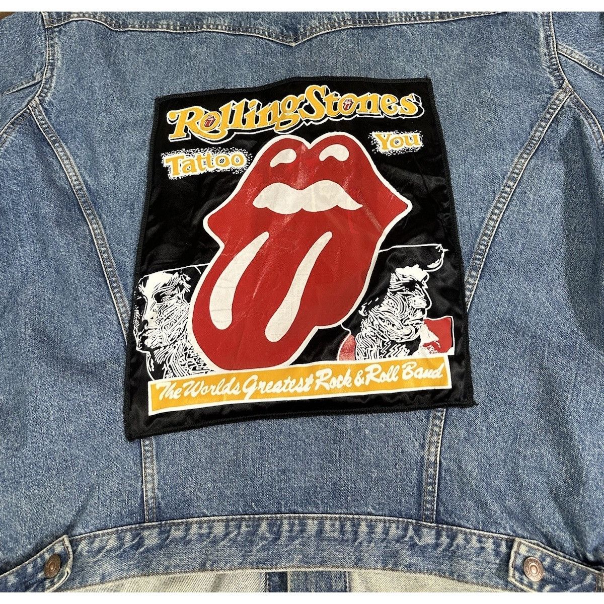 Levi's Vintage Levi’s Custom Rolling Stones Jean Jacket Band Music Size US XL / EU 56 / 4 - 5 Thumbnail
