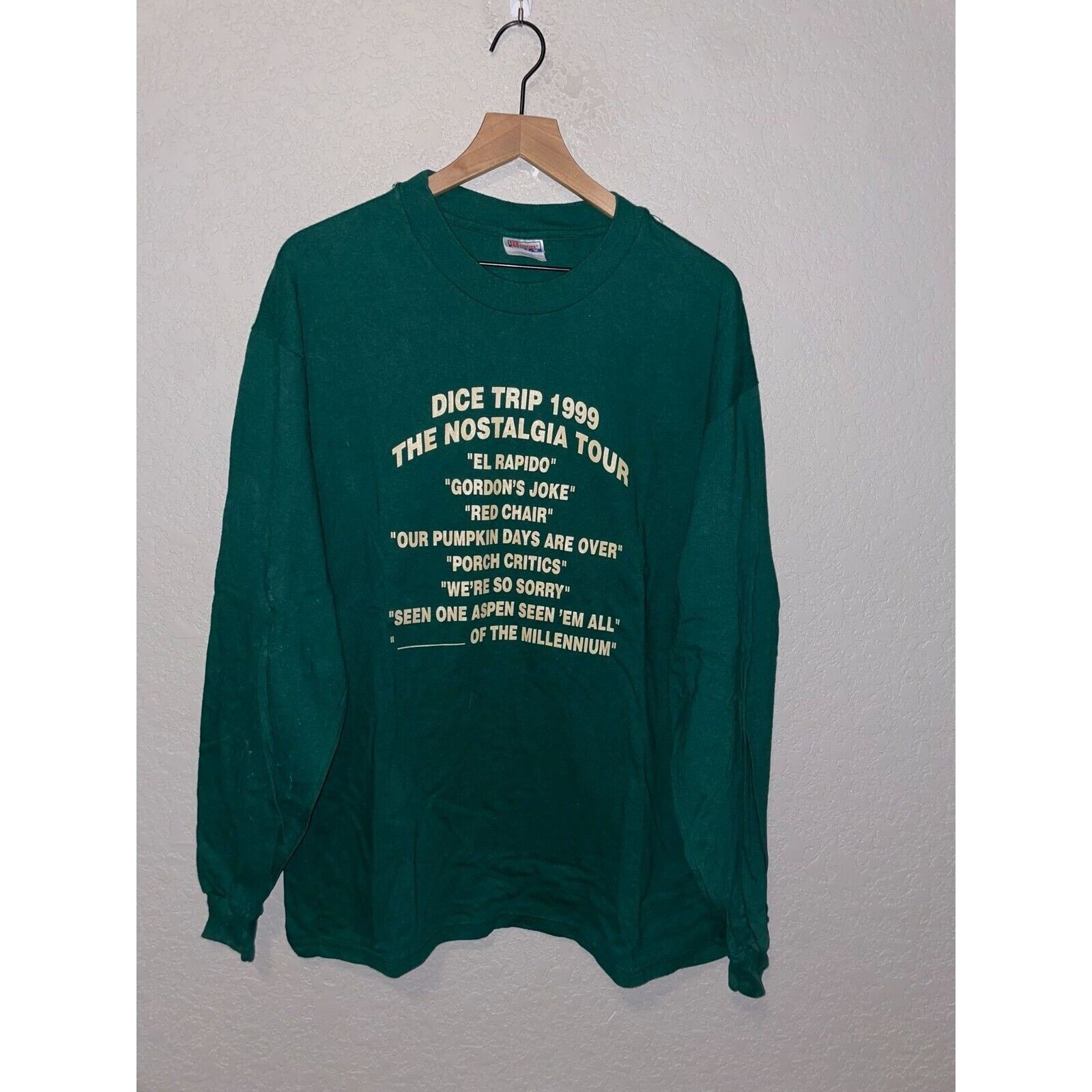 Hanes Vintage Dice Trip Shirt Long Sleeve Tee Nostalgia 90s VTG XL Size US XL / EU 56 / 4 - 1 Thumbnail