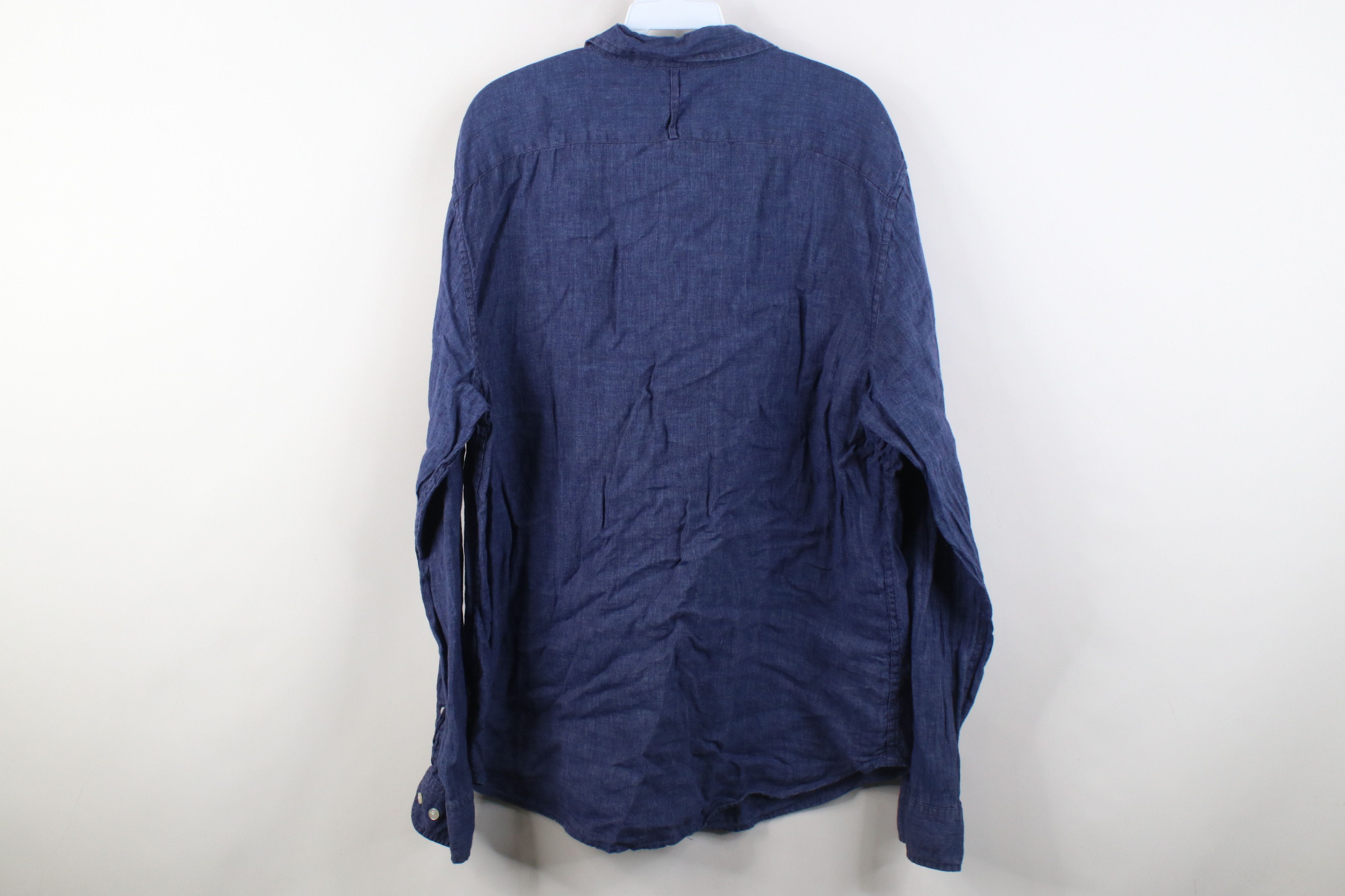Banana Republic Banana Republic Fit Chambray Linen Button Shirt Blue Size US L / EU 52-54 / 3 - 8 Thumbnail