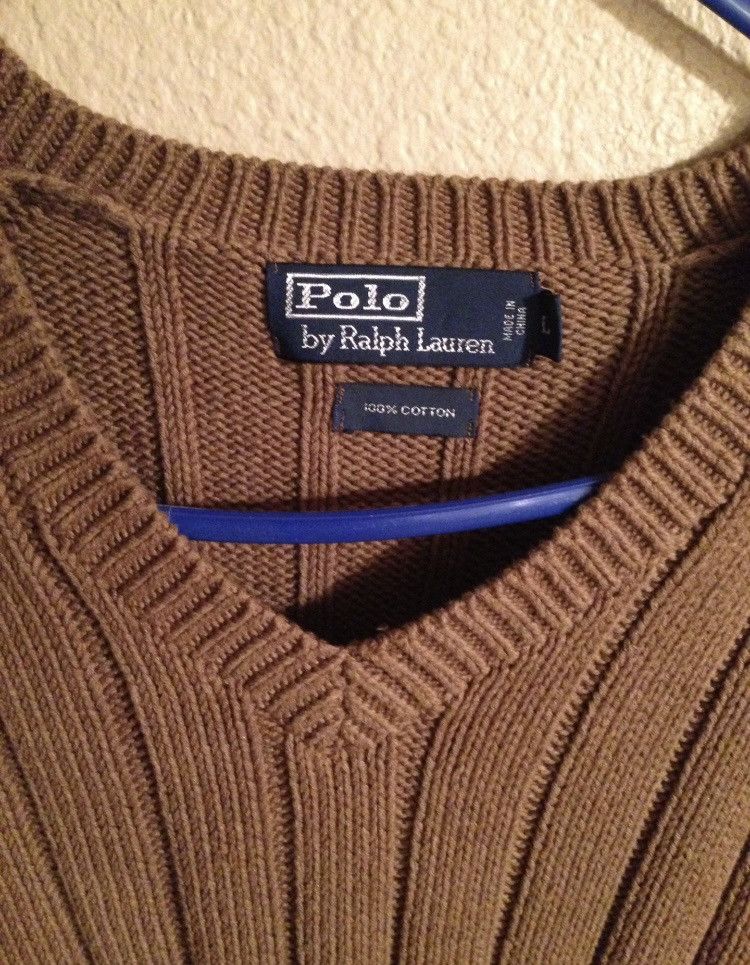 Polo Ralph Lauren Vintage Men's large polo v neck sweater by Ralph Lauren Size US L / EU 52-54 / 3 - 3 Thumbnail