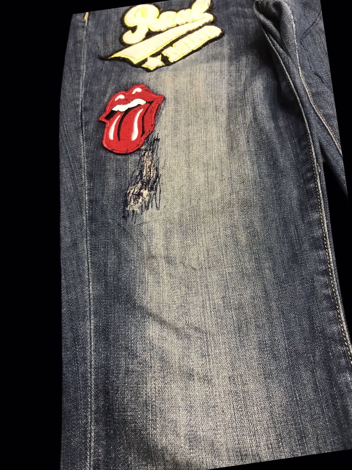 💥FLARE💥REAL MIND Patches Style Light Flare Denim F59
