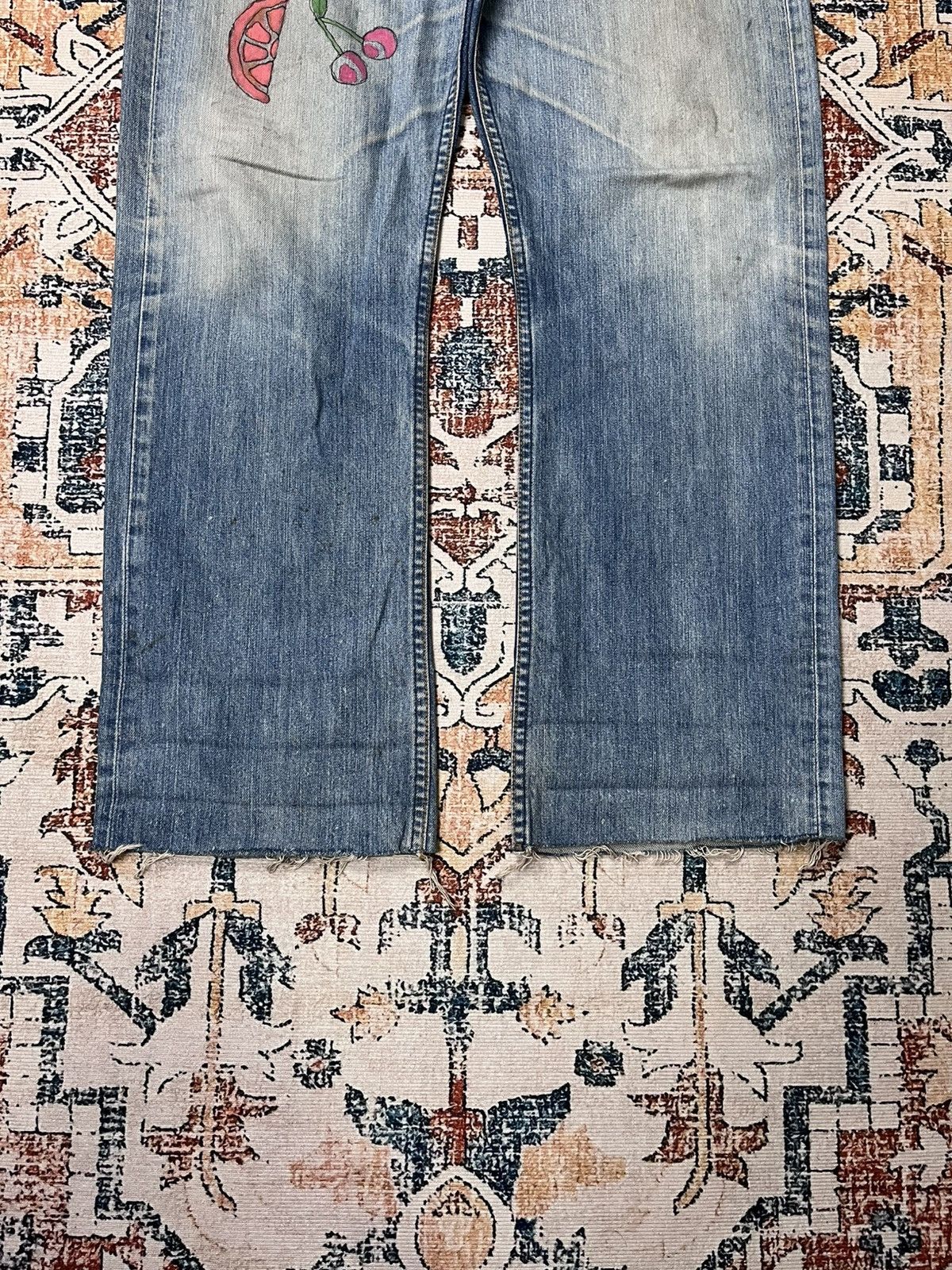 Levi's Levi’s 501 Custom Painted Furits Denim Pants Size US 34 / EU 50 - 4 Thumbnail