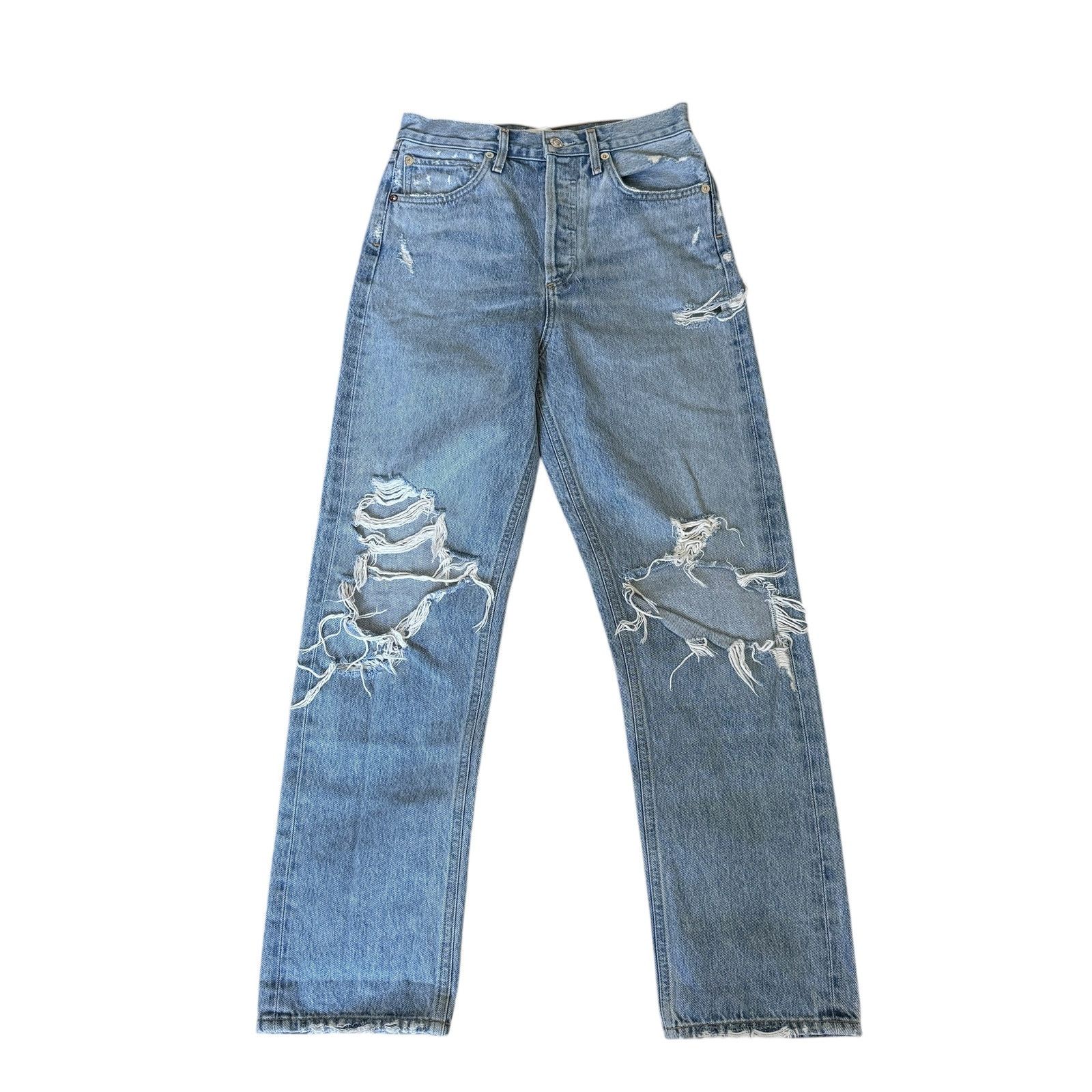 Agolde AGOLDE 90s Jeans Fallout Wash Distressed Size 24" / US 00 / IT 34 - 2 Thumbnail