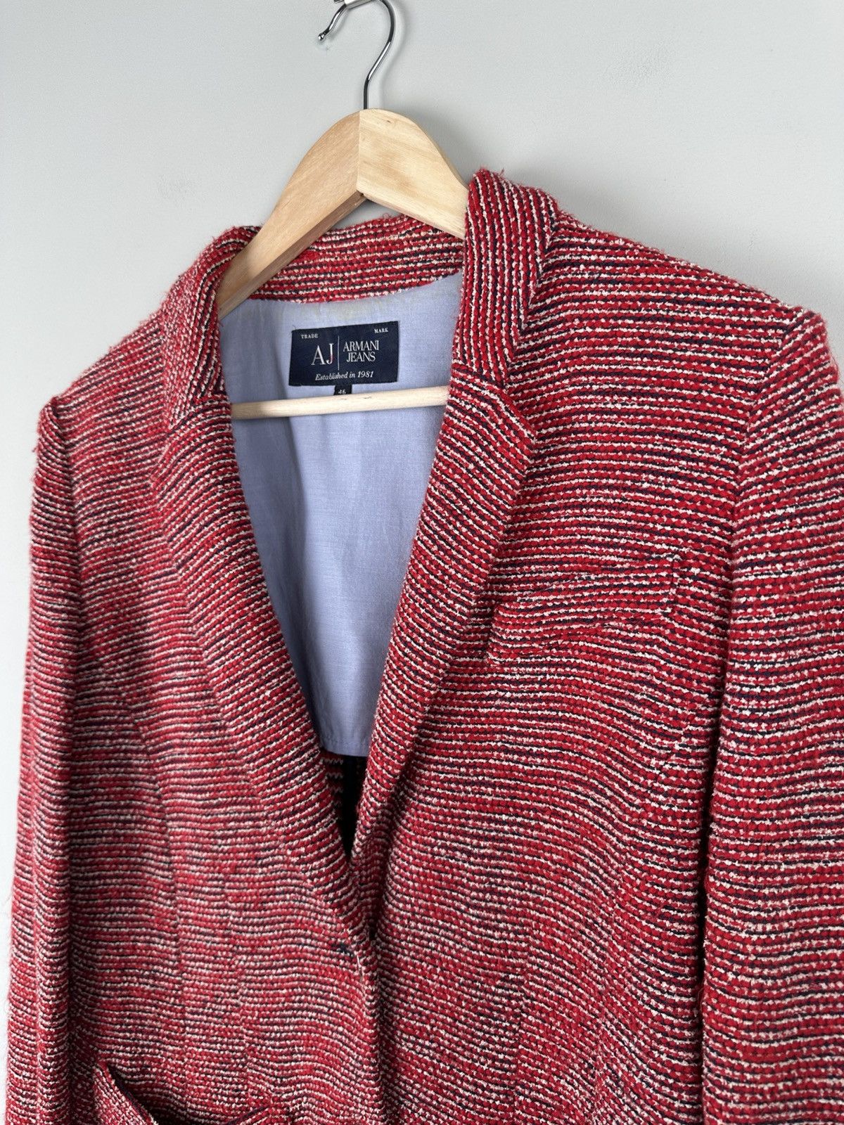 Giorgio Armani Armani Jeans Knit Blazer Jacket Size L / US 10 / IT 46 - 4 Thumbnail
