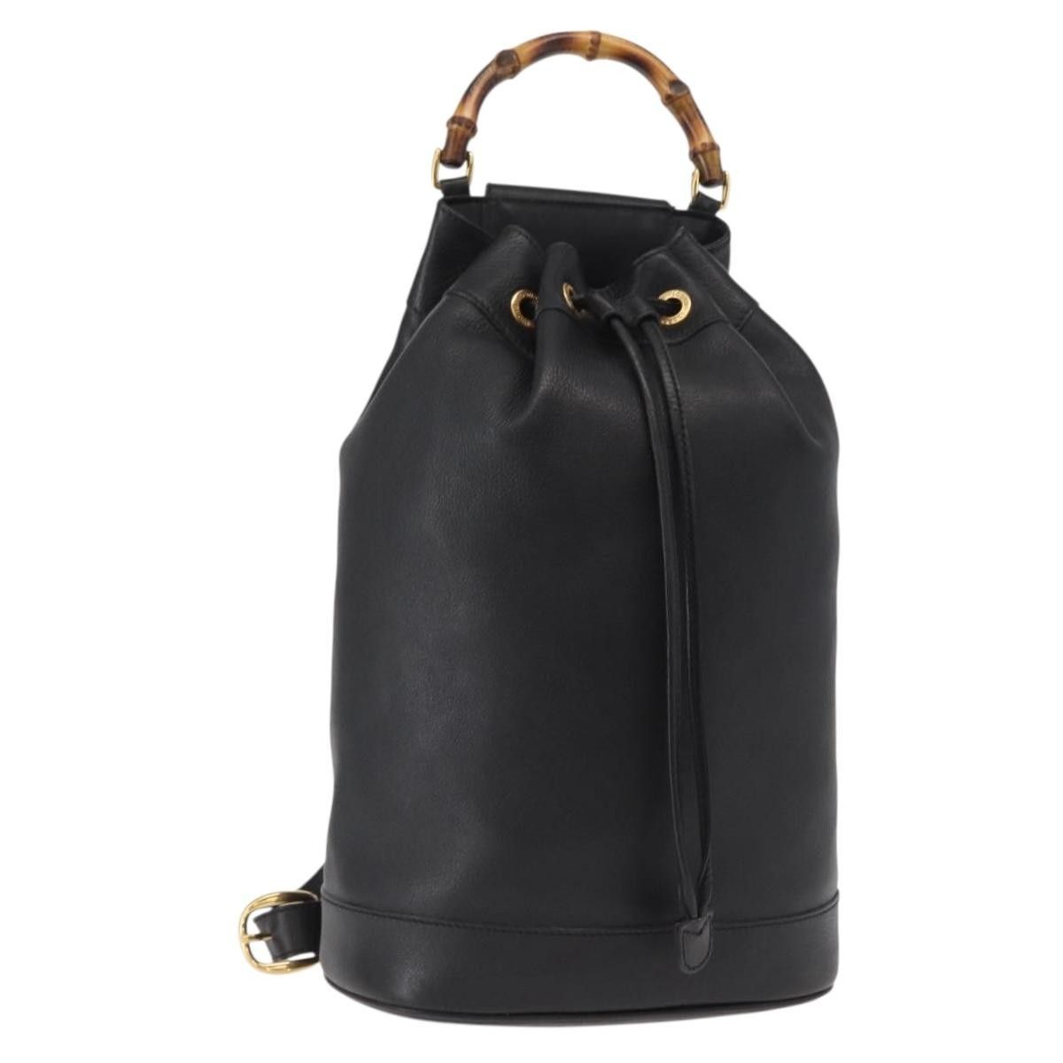 Gucci Gucci Vintage Bamboo Sling Backpack Leather Size ONE SIZE - 1 Thumbnail