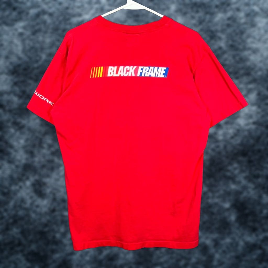 Vintage Everybody World x Black Frame Mens T-Shirt Size M Red Graphic Cotton Short Sleeve Crew Neck Summer 2020s - Mens Size US M / EU 48-50 / 2 - 1 Thumbnail