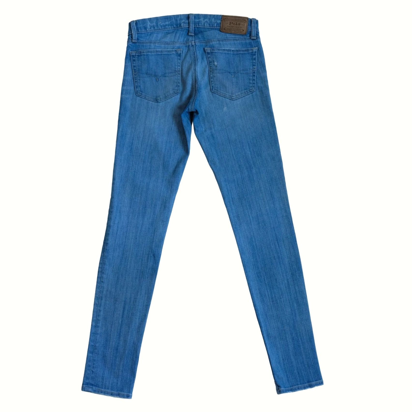 Ralph Lauren RALPH LAUREN POLO VTG Y2K 90s RETRO TOMPKINS SKINNY BLUE JEAN DENIM PANTS SZ 28 Size 28" / US 6 / IT 42 - 3 Thumbnail