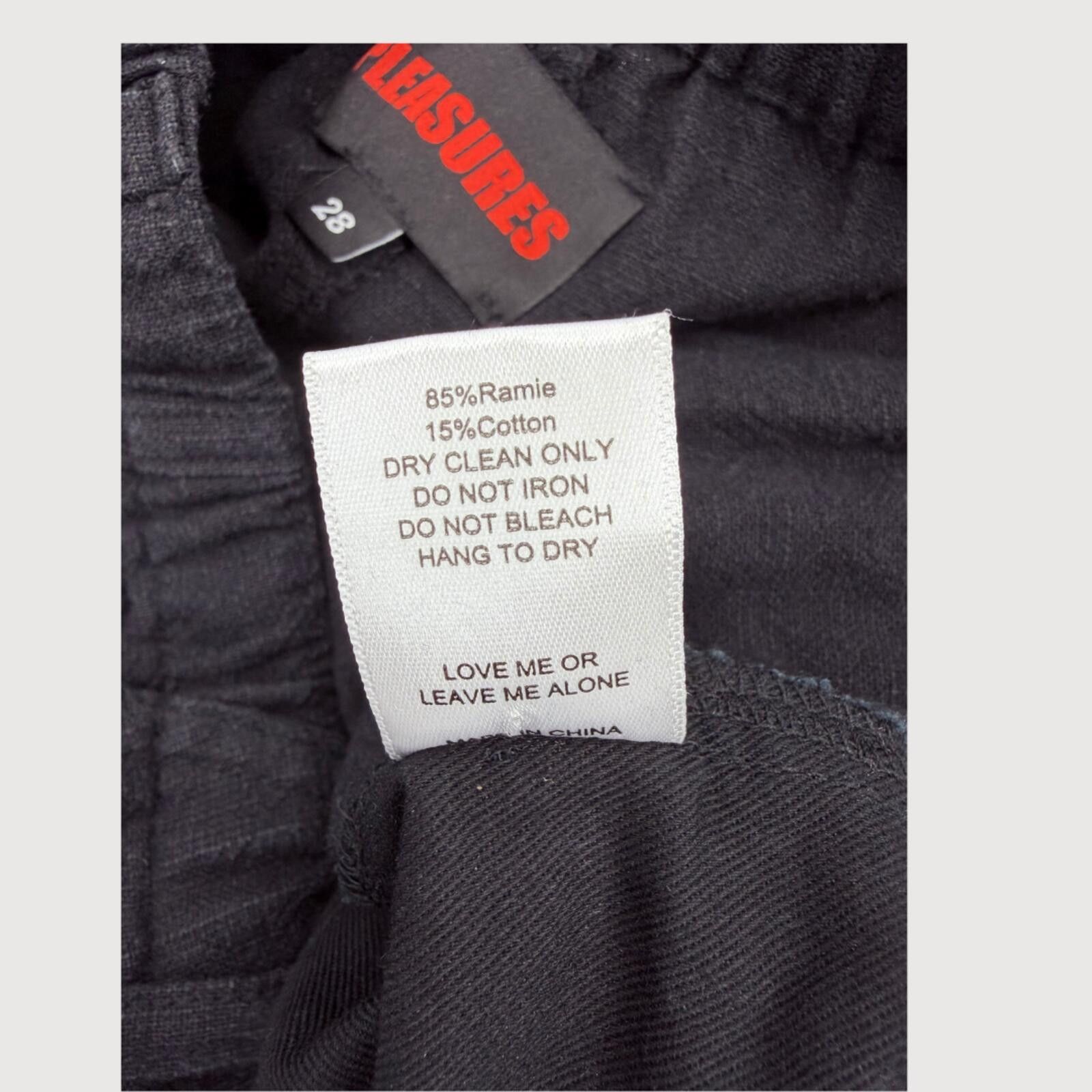Pleasures Pleasures Wide Cargo Pants Black Streetwear Utility 28 Size 28" / US 6 / IT 42 - 4 Thumbnail