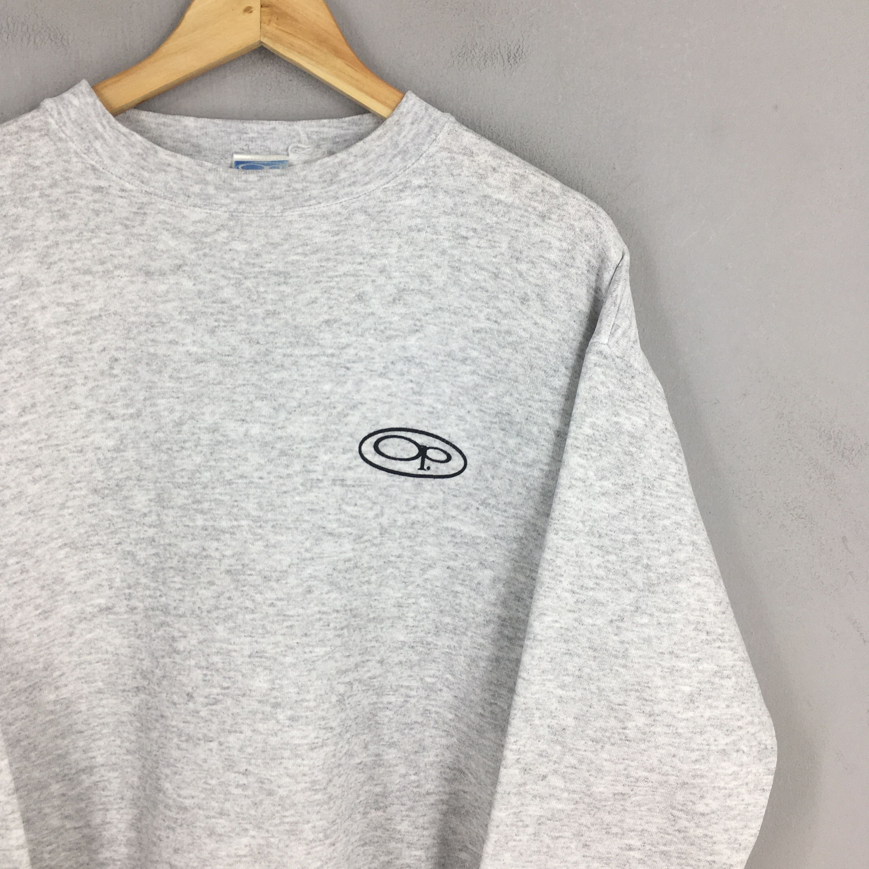 Vintage Vintage 90s OP Ocean Pacific Surfing Gray Sweatshirt Medium Size US M / EU 48-50 / 2 - 2 Thumbnail