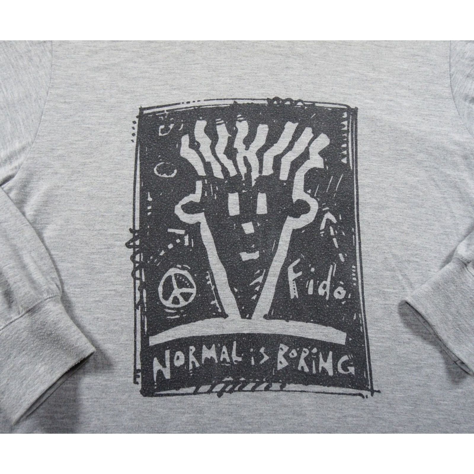 Vintage VINTAGE Fido Dido Shirt Mens Medium Gray Turtleneck Long Sleeve 80s 90s Tee Size US M / EU 48-50 / 2 - 2 Thumbnail