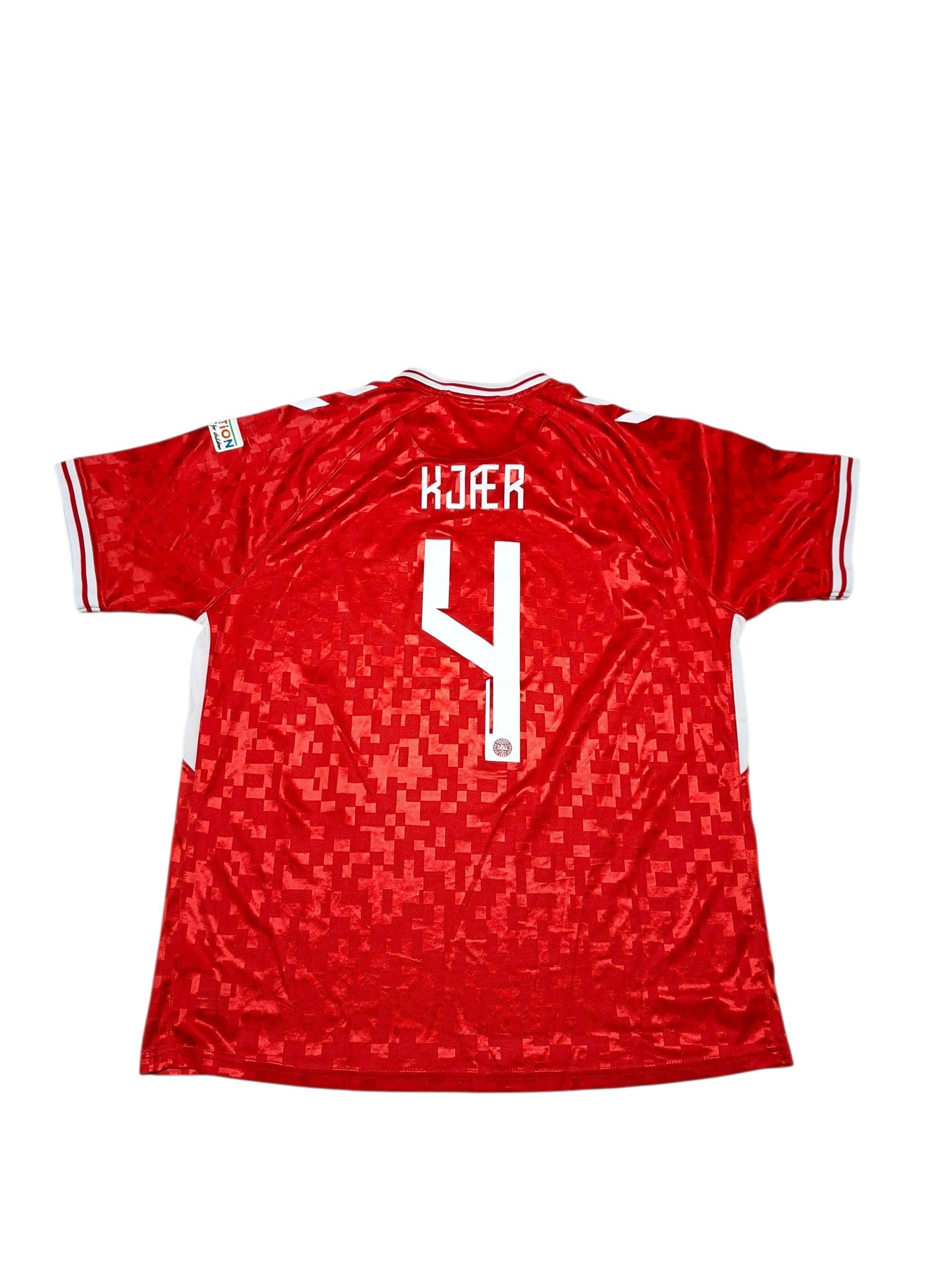 Hummel KJAER DENMARK HUMMEL VINTAGE EURO 2024 SOCCER JERSEY Size US XXL / EU 58 / 5 - 3 Thumbnail
