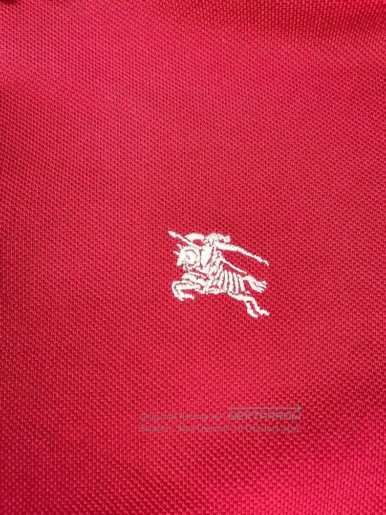 Burberry Burberry Red Embroidered Long Sleeve Polo. Size US M / EU 48-50 / 2 - 4 Thumbnail