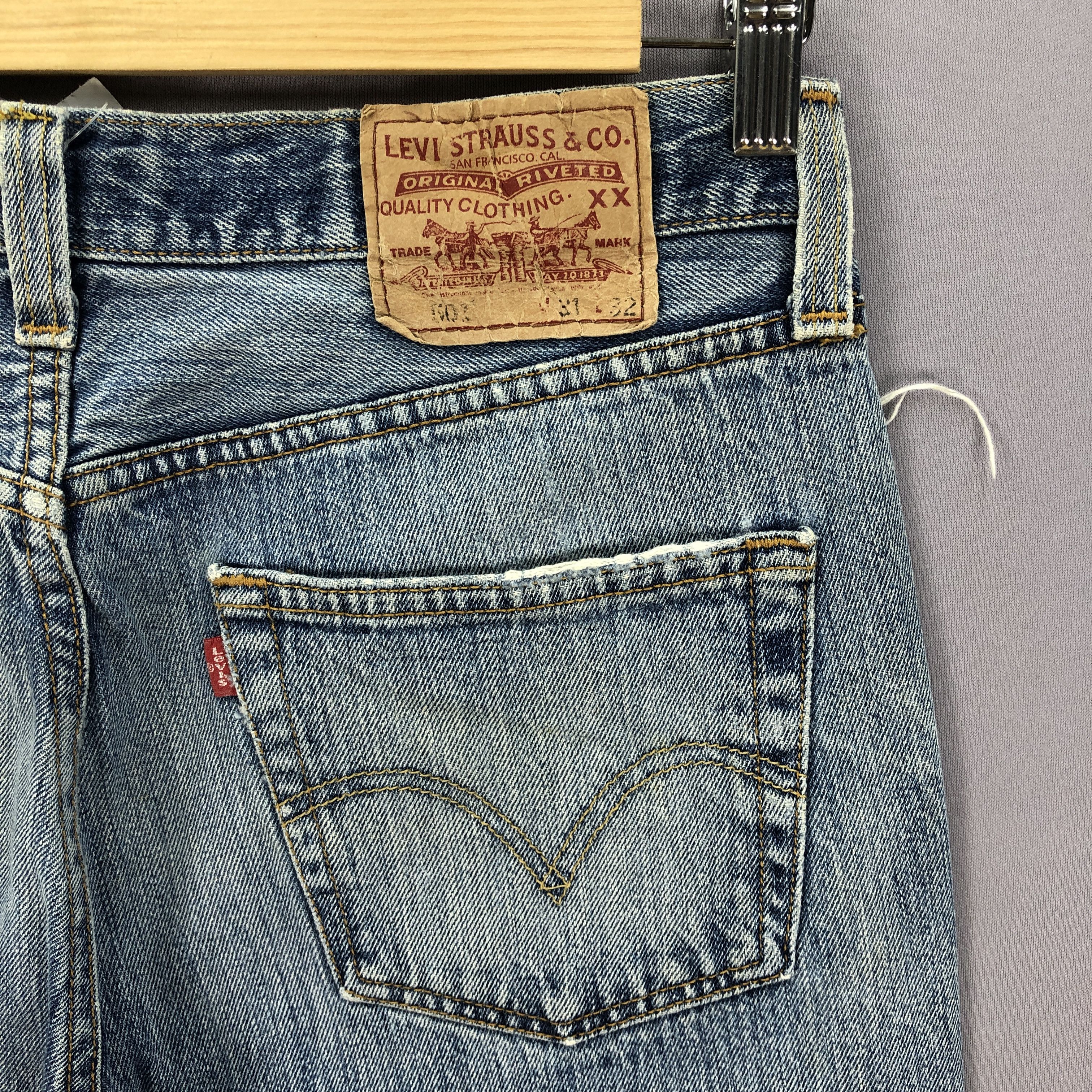 Levi's Vintage 90s Distressed Levi's 501 Jeans Levis Ripped Denim Size US 32 / EU 48 - 5 Thumbnail