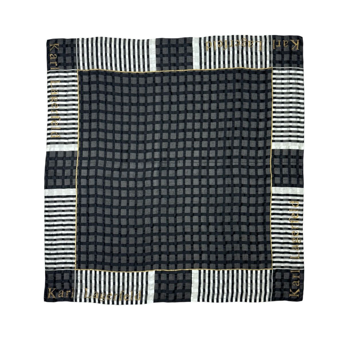 Karl Lagerfeld Vintage Karl Lagerfeld Paris Silk Scarf Size ONE SIZE - 3 Thumbnail