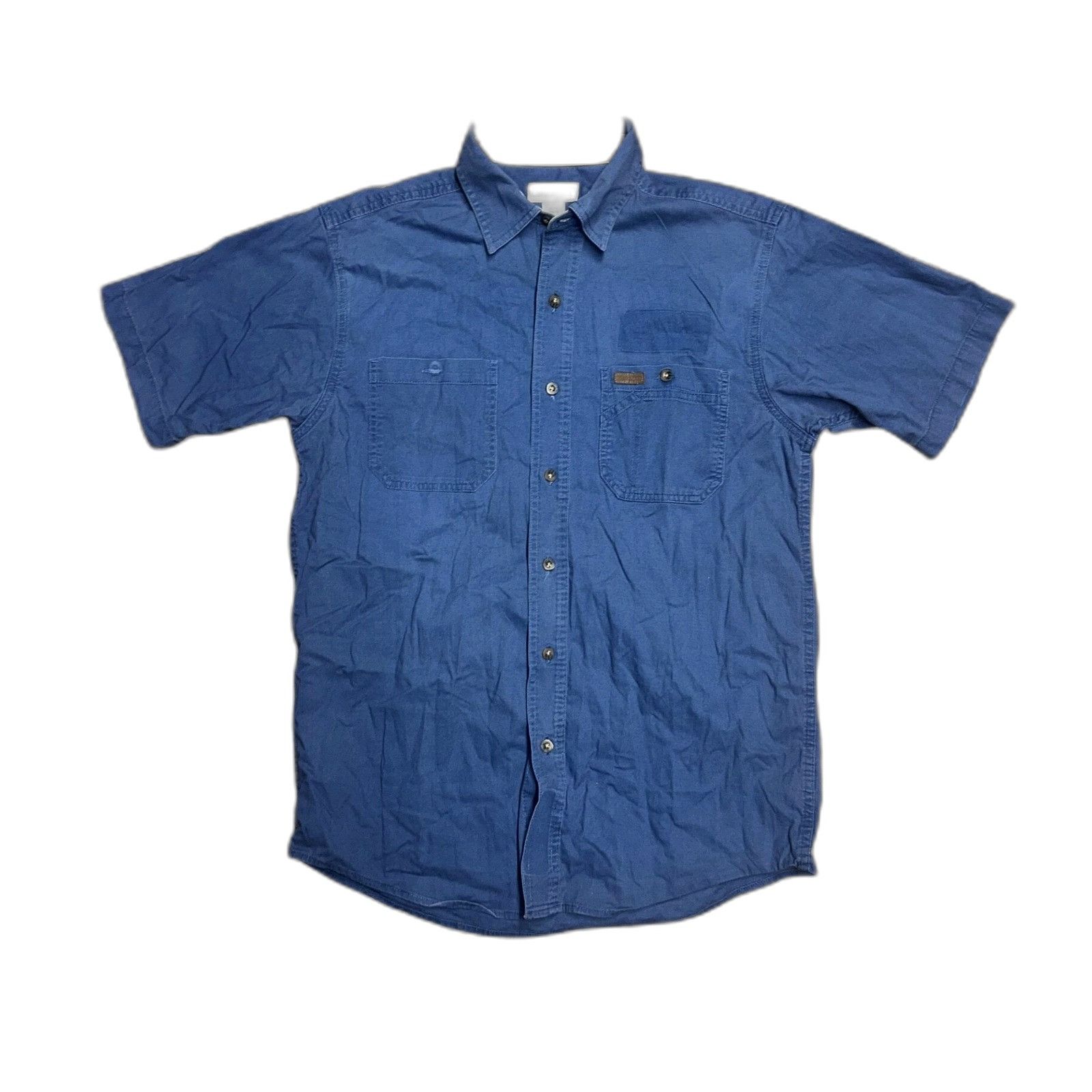 Carhartt Carhartt Mens Medium Blue Denim Work Poly Button Up Shirt Bu Size US M / EU 48-50 / 2 - 5 Thumbnail