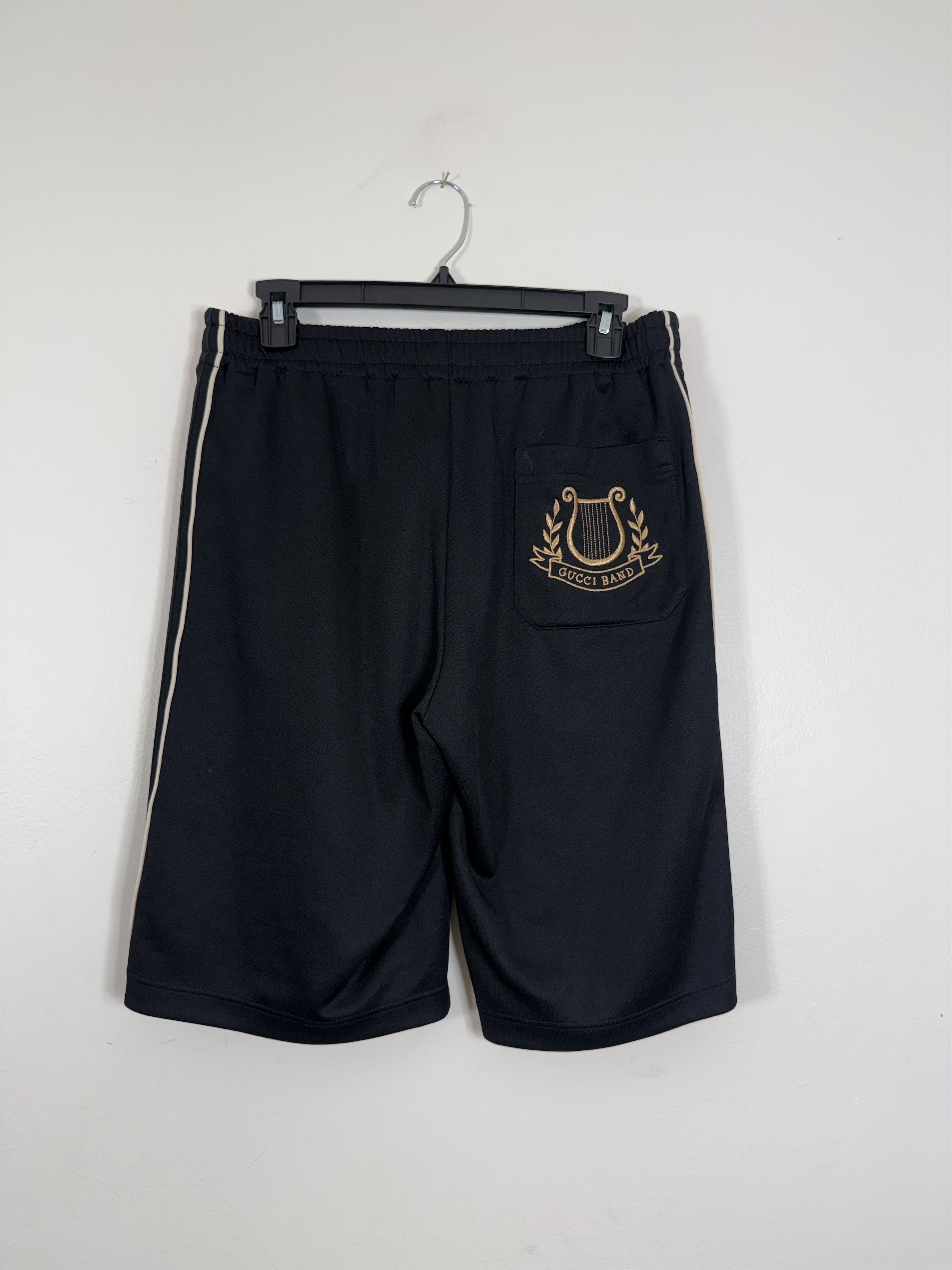 Gucci Gucci Black/Red Pocket Embriodered Logo Shorts Size US 30 / EU 46 - 2 Thumbnail