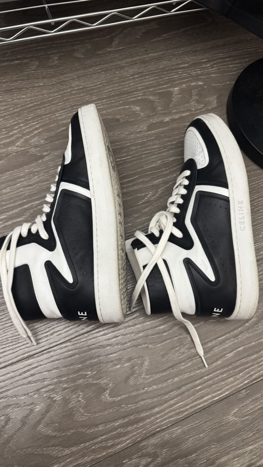 Celine CELINECT-02Mid SneakersBlackWhite Excellent Condition Size42 Size US 9 / EU 42 - 2 Thumbnail