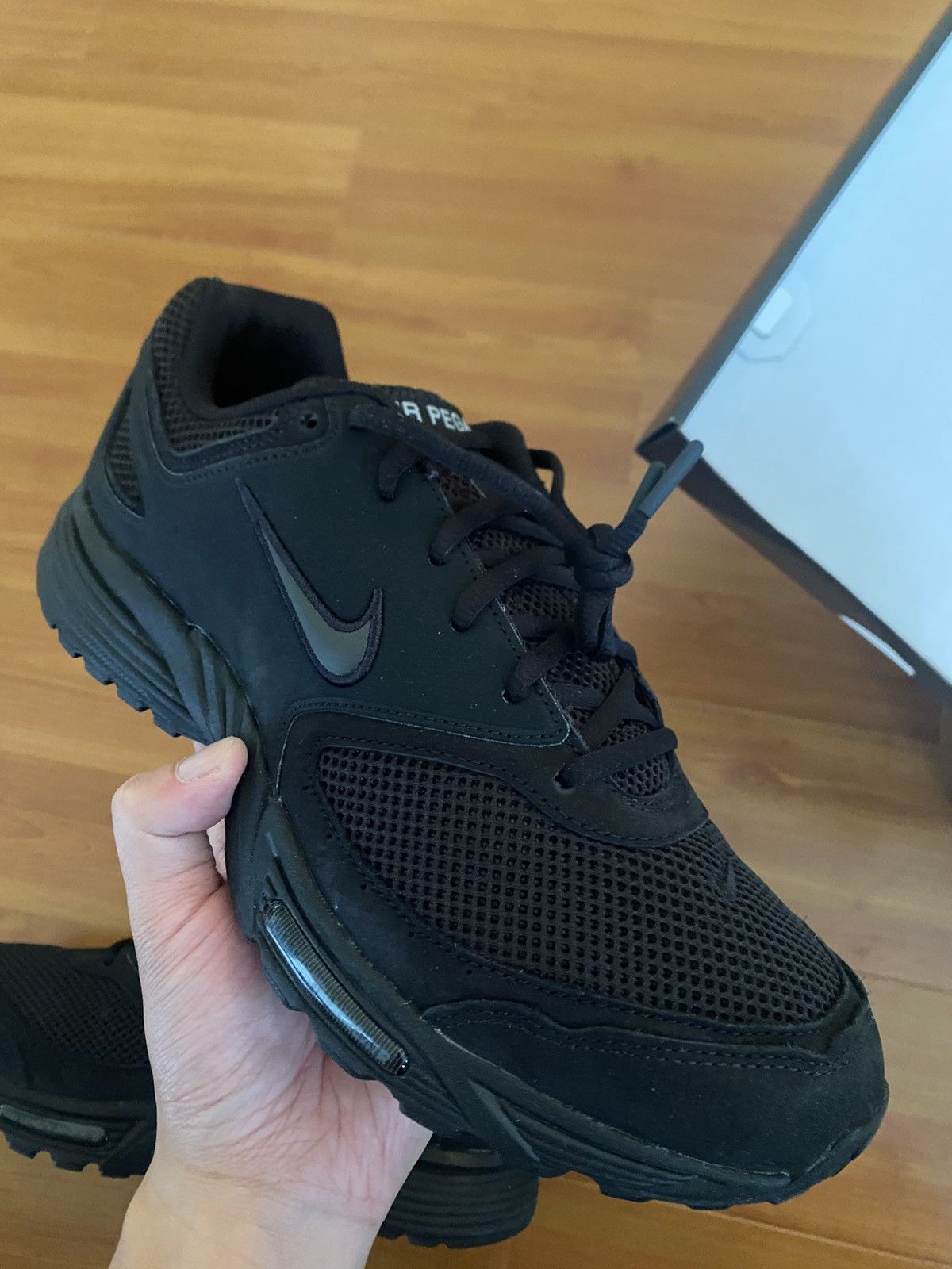 Comme des Garcons × Nike CDG Nike Air Pegasus Black Size US 11 / EU 44 - 7 Thumbnail