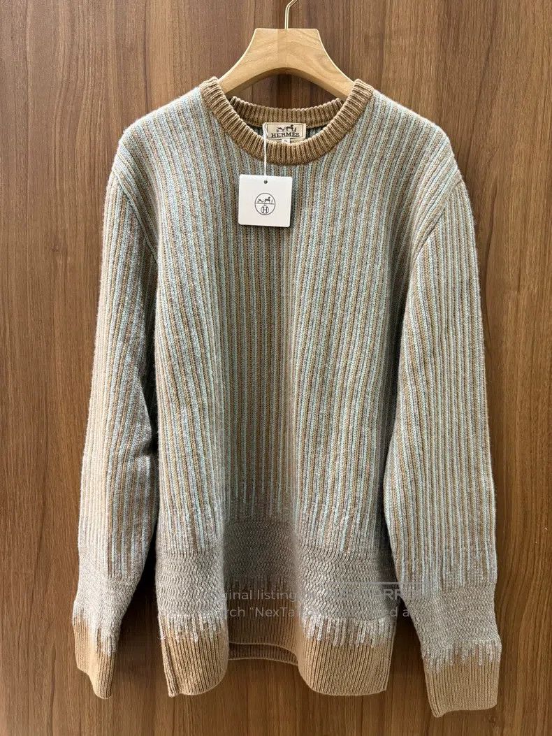 Hermes Hermes Men's cashmere knitted sweater Size US XL / EU 56 / 4 - 1 Thumbnail