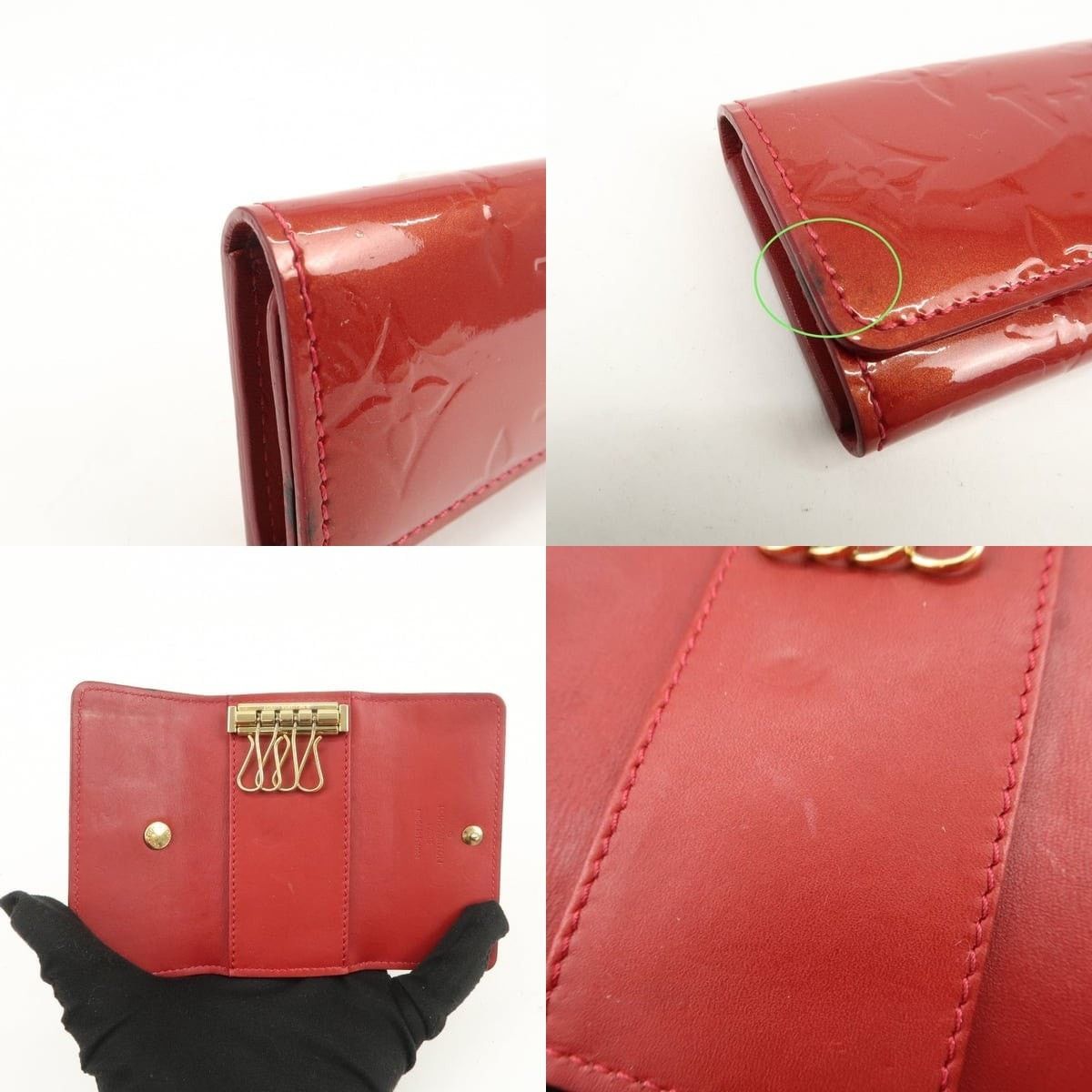 Louis Vuitton Louis Vuitton Monogram Vernis Multicles 4 Key Case Patent Size ONE SIZE - 5 Thumbnail