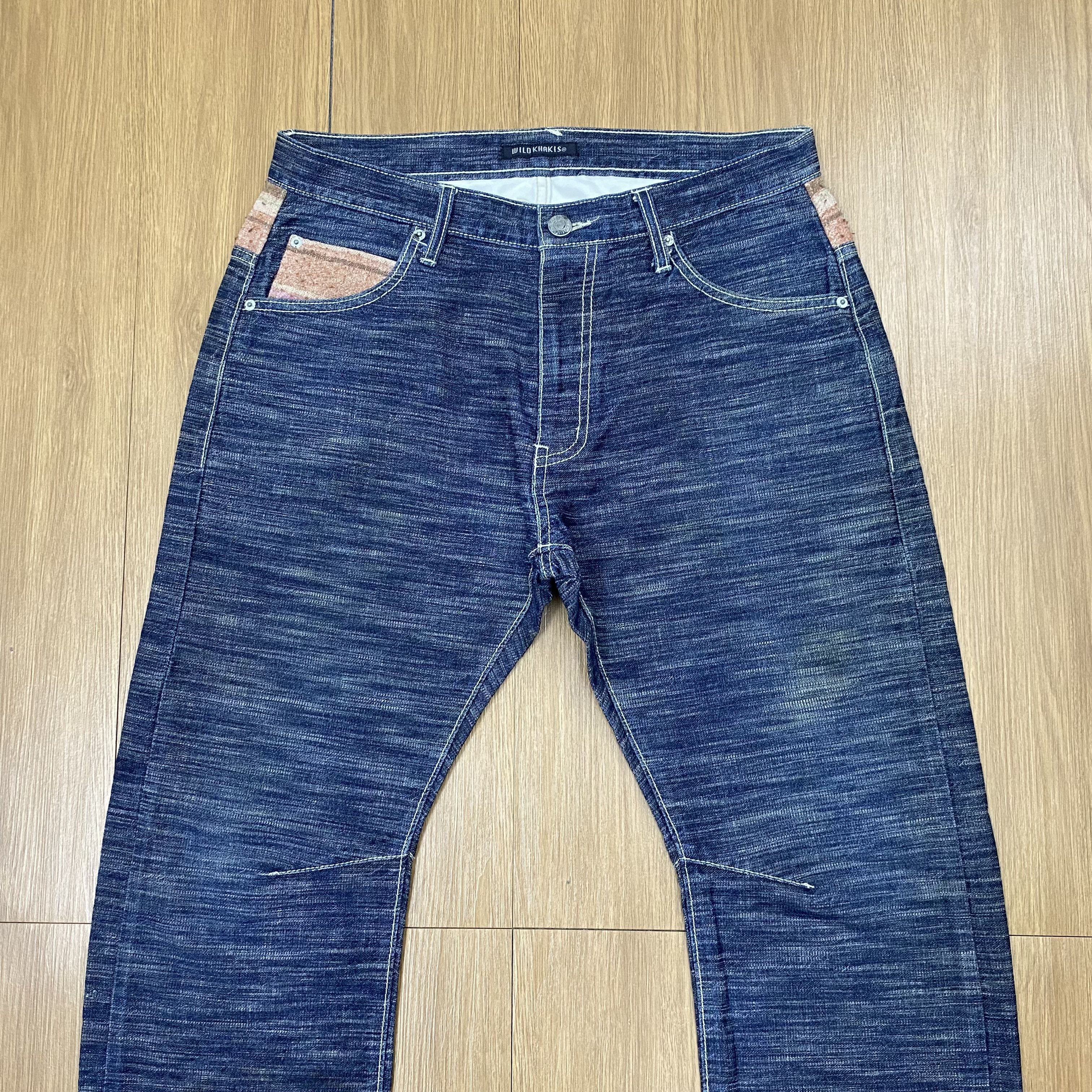 Japanese Brand × Vintage Vintage Wildkhakis Jeans Patchwork Denim CD144 Size US 34 / EU 50 - 3 Thumbnail